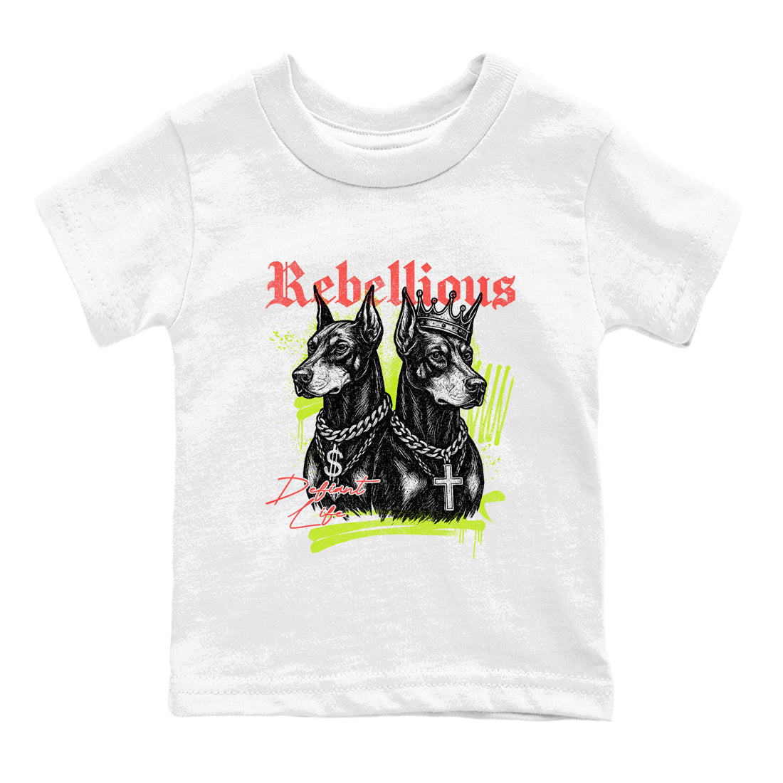 Sneaker Threads – Sneaker Tees To Match Air Max 90 Spruce Aura and Ghost Green – Rebellious Youth Graphic Tee White 2. Perfect for Jordan releases 2025 colorways.