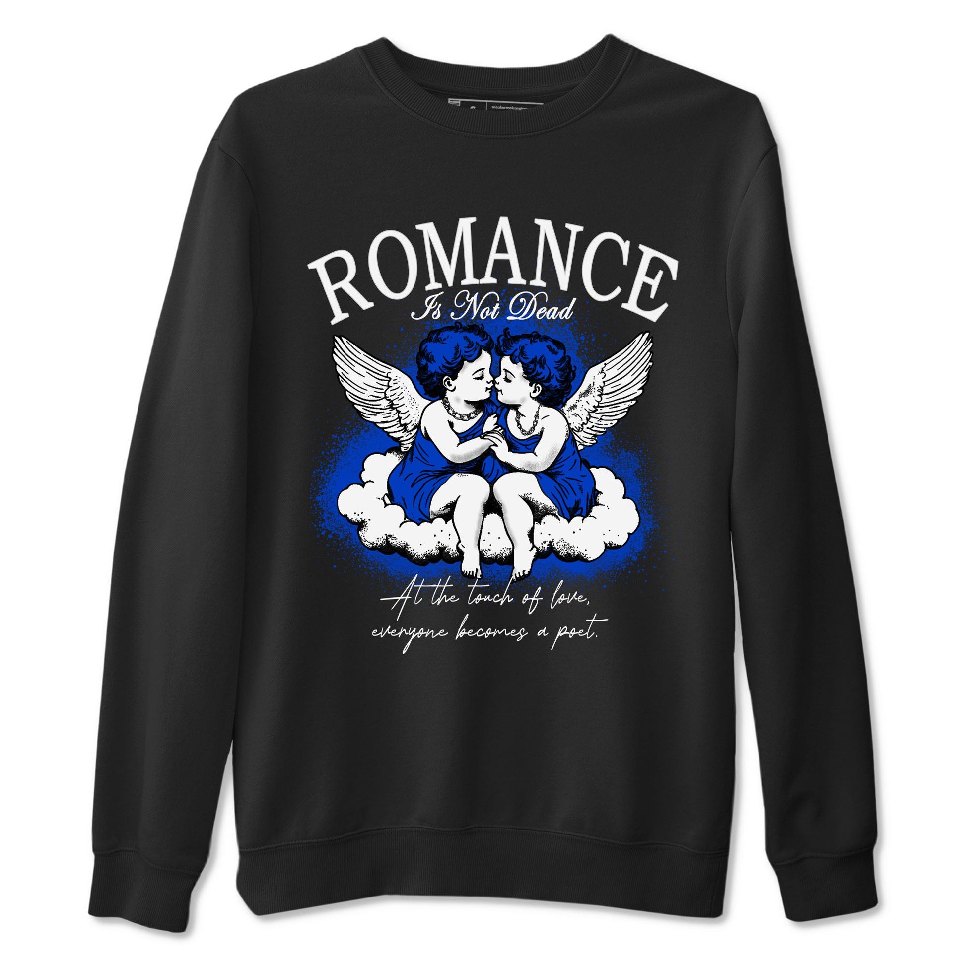 12s Blueberry shirts to match jordans Romance Is Not Dead best t shirts to wear with jordans Air Jordan 12 Retro Blueberry match shoes to clothes SNRT Sneaker Tees unisex cotton Black 2 shirts