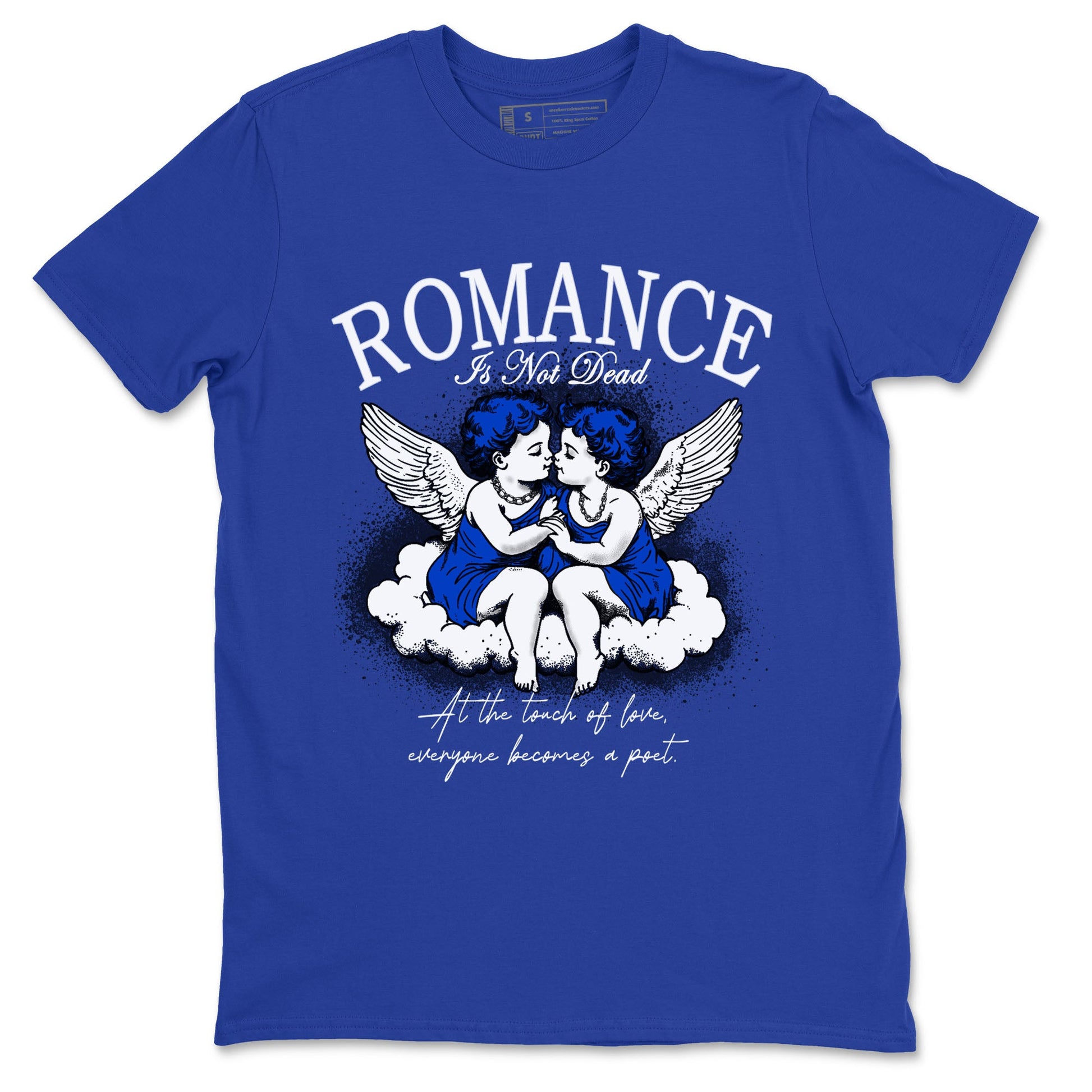 12s Blueberry shirts to match jordans Romance Is Not Dead best t shirts to wear with jordans Air Jordan 12 Retro Blueberry match shoes to clothes SNRT Sneaker Tees unisex cotton Royal Blue 2 shirts