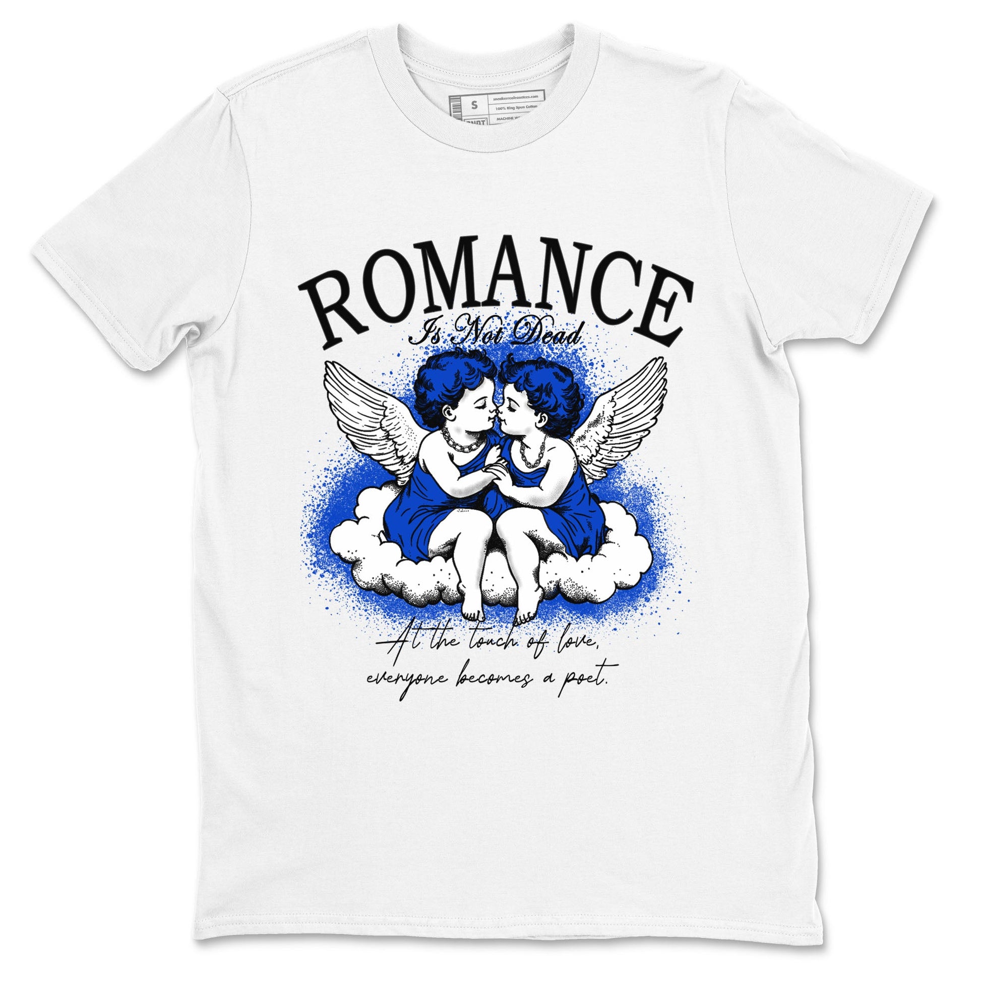 12s Blueberry shirts to match jordans Romance Is Not Dead best t shirts to wear with jordans Air Jordan 12 Retro Blueberry match shoes to clothes SNRT Sneaker Tees unisex cotton White 2 shirts