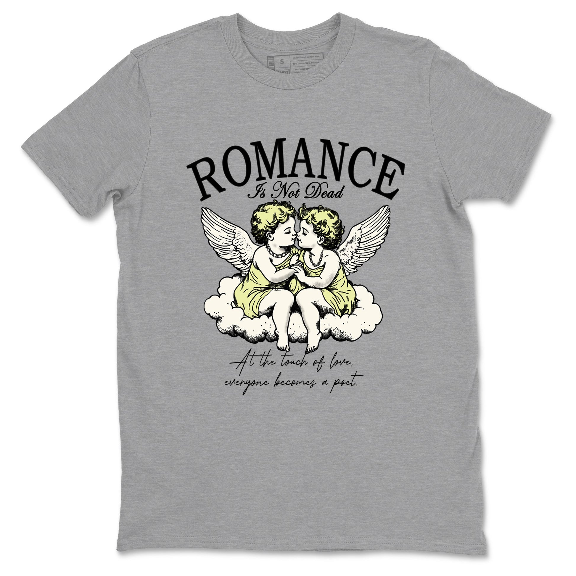 Sneaker match tees – Sneaker Tees To Match Air Jordan 5 Luminous Green Shoes – Romance Is Not Dead Tee Heather Grey 2