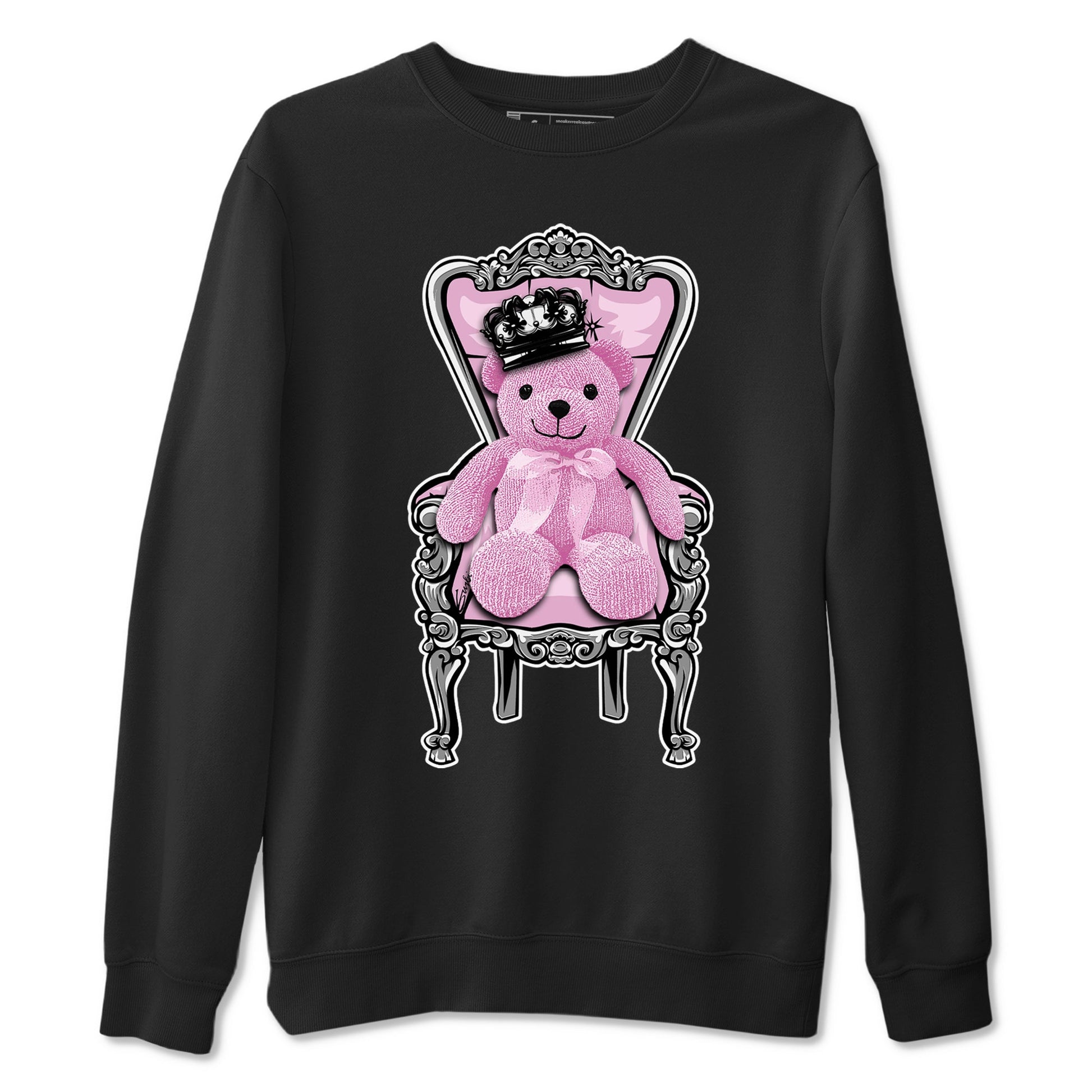 4s Retro Orchid shirts to match jordans Royal Bear sneaker match tees Air Jordan 4 WMNS Orchid match shoes to clothes SNRT Sneaker Tees unisex cotton Black 2 shirts