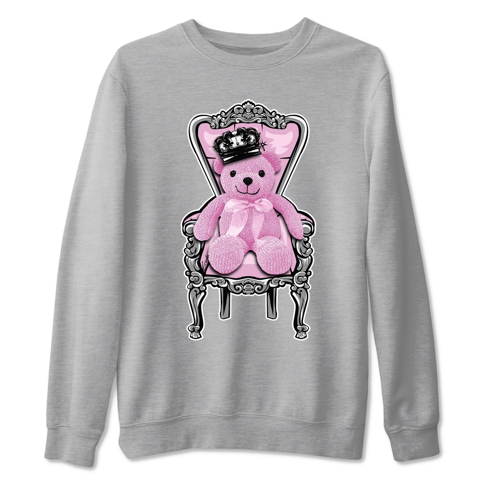4s Retro Orchid shirts to match jordans Royal Bear sneaker match tees Air Jordan 4 WMNS Orchid match shoes to clothes SNRT Sneaker Tees unisex cotton Heather Grey 2 shirts