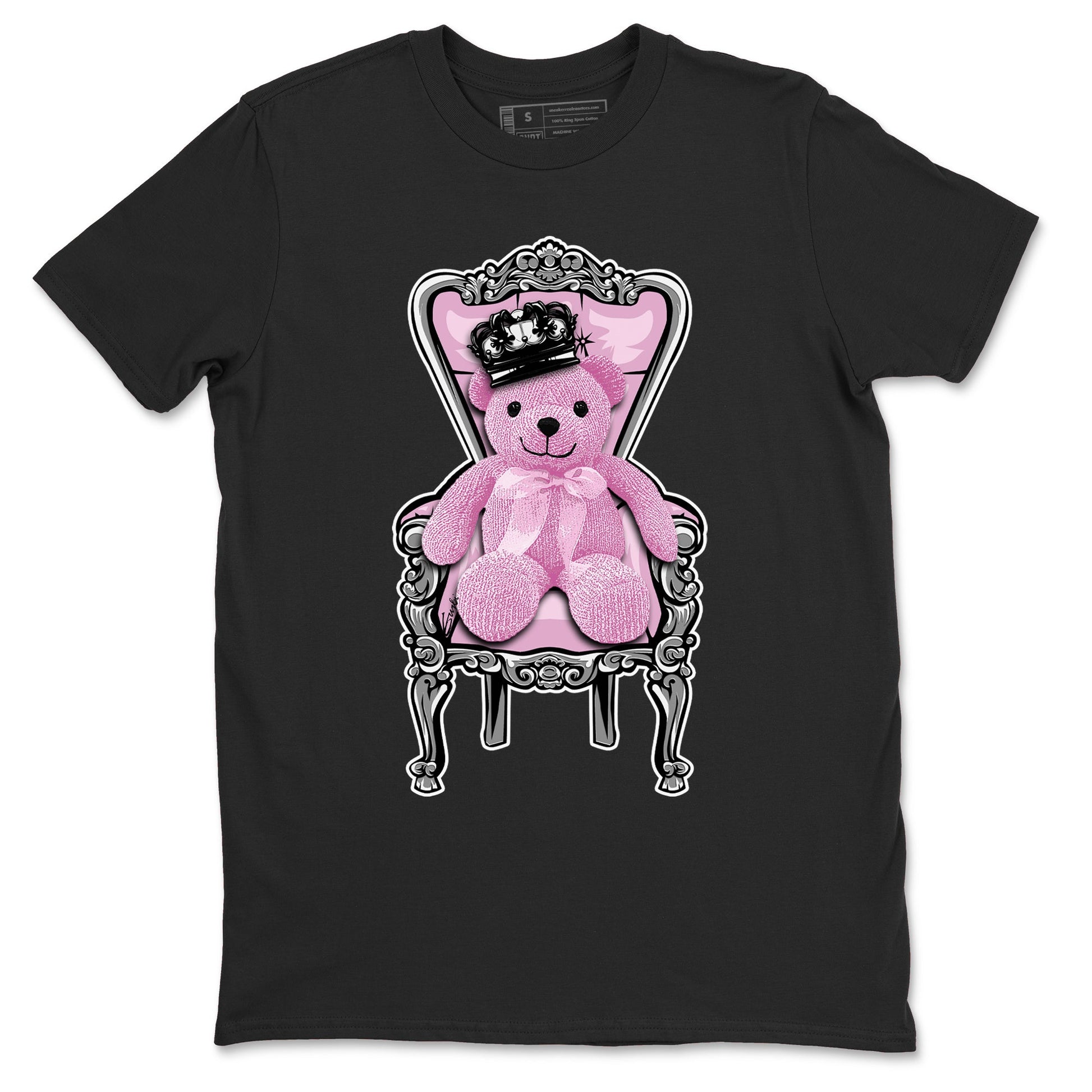 4s Retro Orchid shirts to match jordans Royal Bear sneaker match tees Air Jordan 4 WMNS Orchid match shoes to clothes SNRT Sneaker Tees unisex cotton Black 2 shirts