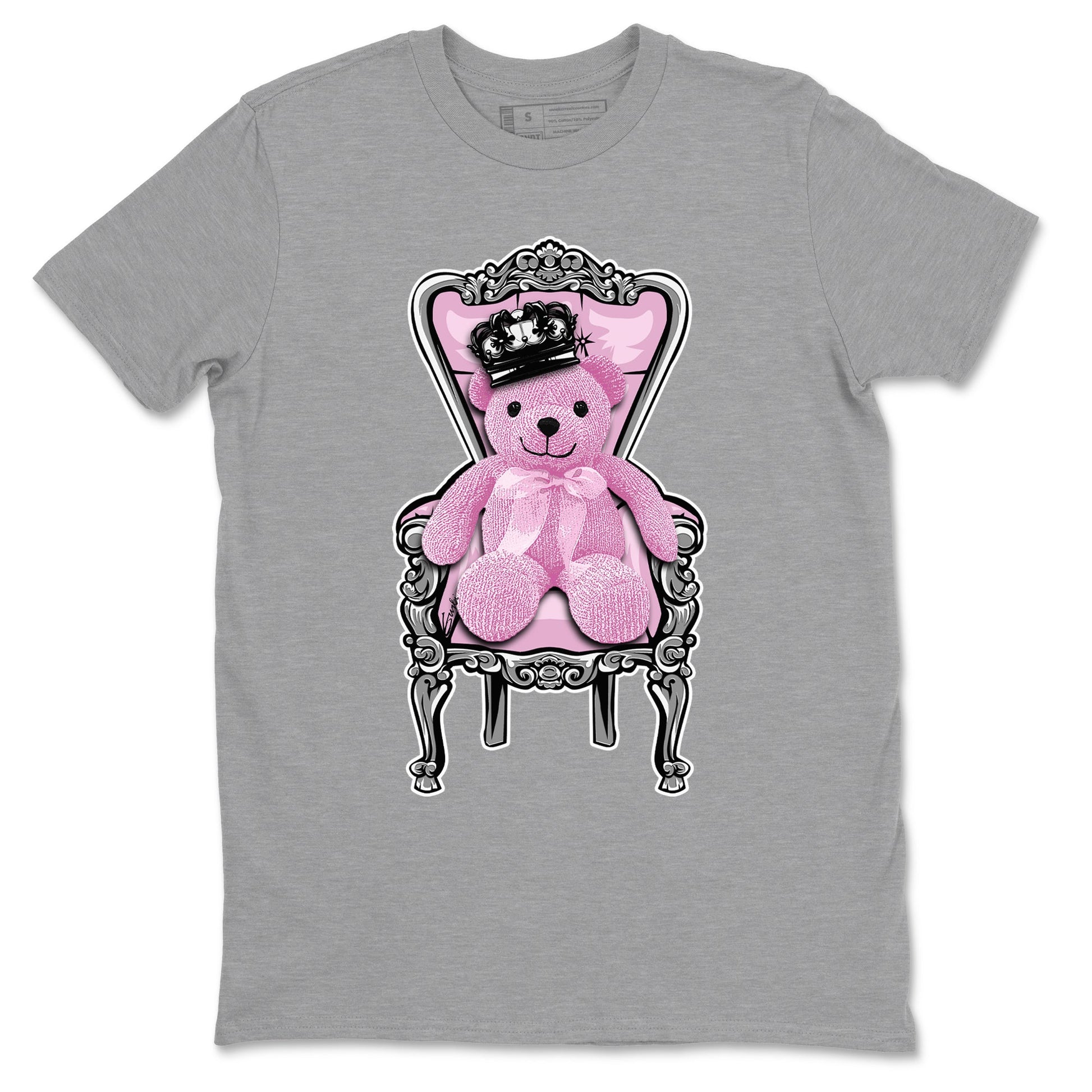 4s Retro Orchid shirts to match jordans Royal Bear sneaker match tees Air Jordan 4 WMNS Orchid match shoes to clothes SNRT Sneaker Tees unisex cotton Heather Grey 2 shirts