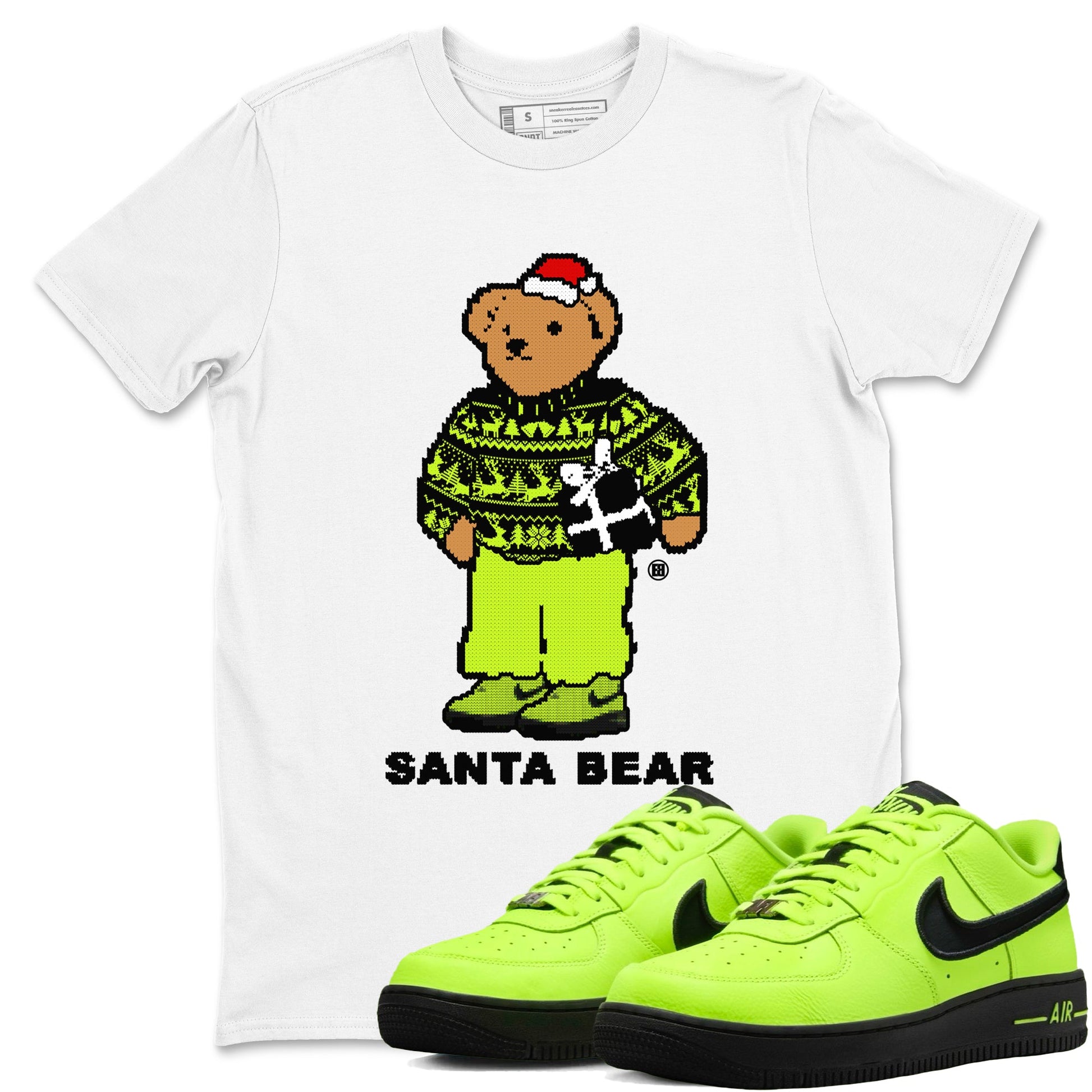 Air Force 1 Low Dance Volt t shirts to match sneakers Santa Bear Christmas Shirts Air Force 1 Volt shirt SNRT Sneaker Tees unisex cotton White 1 shirts
