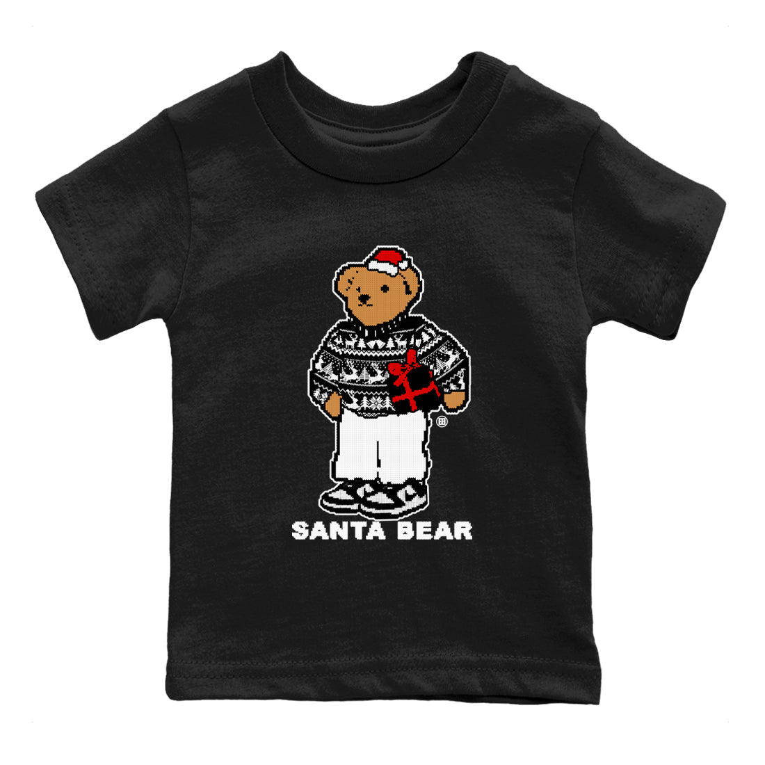 Dunk White Black t shirts to match sneakers Santa Bear Christmas Shirts Dunk Panda shirt SNRT Sneaker Tees Youth Baby Black 2 tee