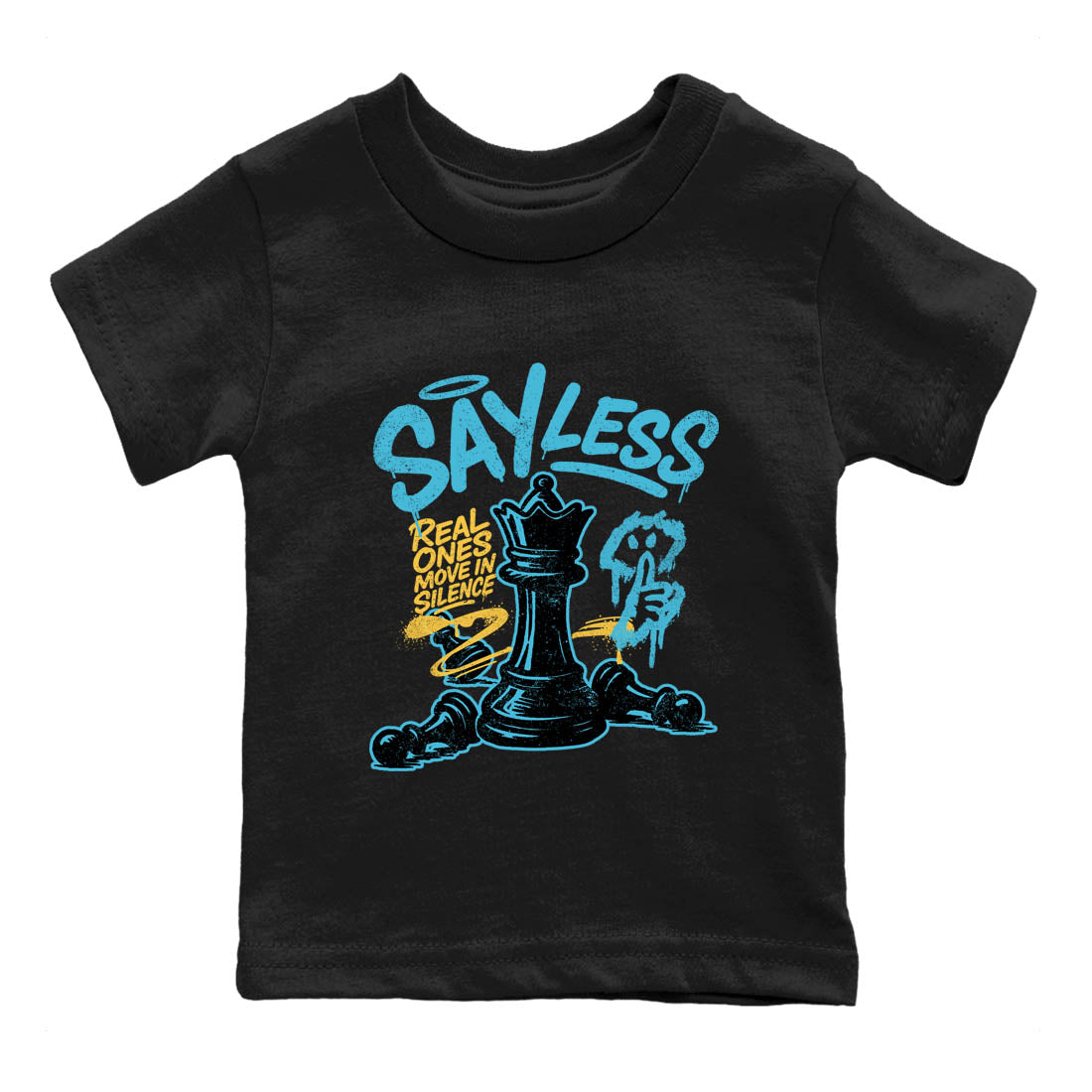 Sneaker Threads – Sneaker Tees To Match Air Jordan 11 Retro Gamma – Say Less Youth Graphic Tee Black 2. Perfect for Jordan releases 2025 colorways.