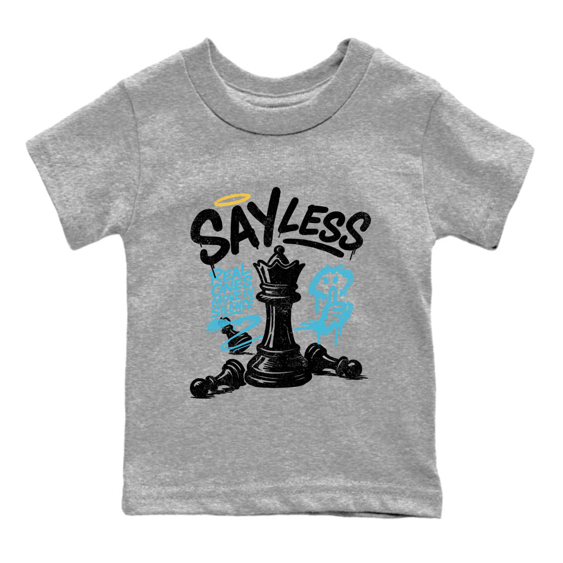 Sneaker Threads – Sneaker Tees To Match Air Jordan 11 Retro Gamma – Say Less Youth Graphic Tee Heather Grey 2. Perfect for Jordan releases 2025 colorways.