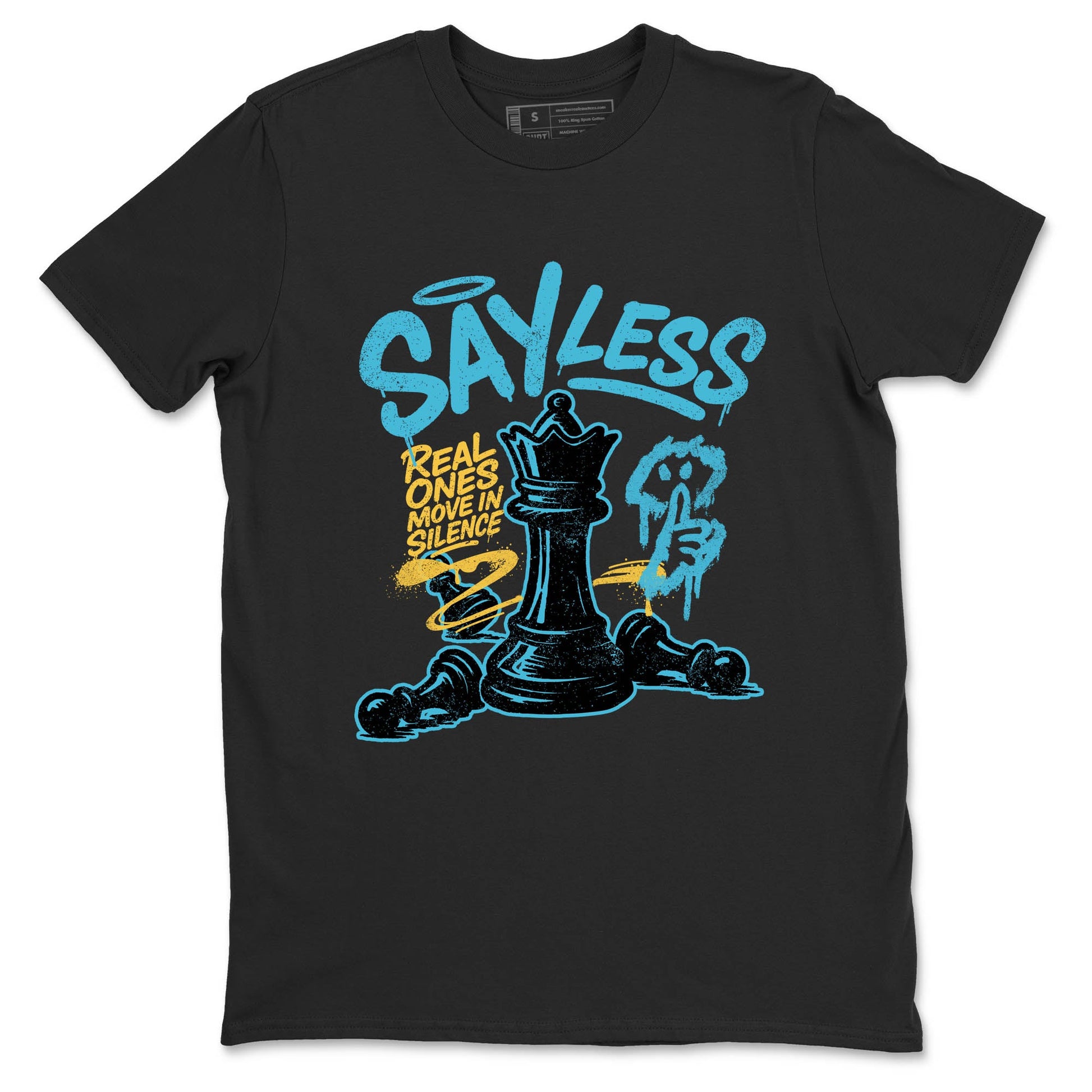 Sneaker Threads – Sneaker Tees To Match Air Jordan 11 Retro Gamma – Say Less Graphic Tee Black 2. Perfect for Jordan releases 2025 colorways.