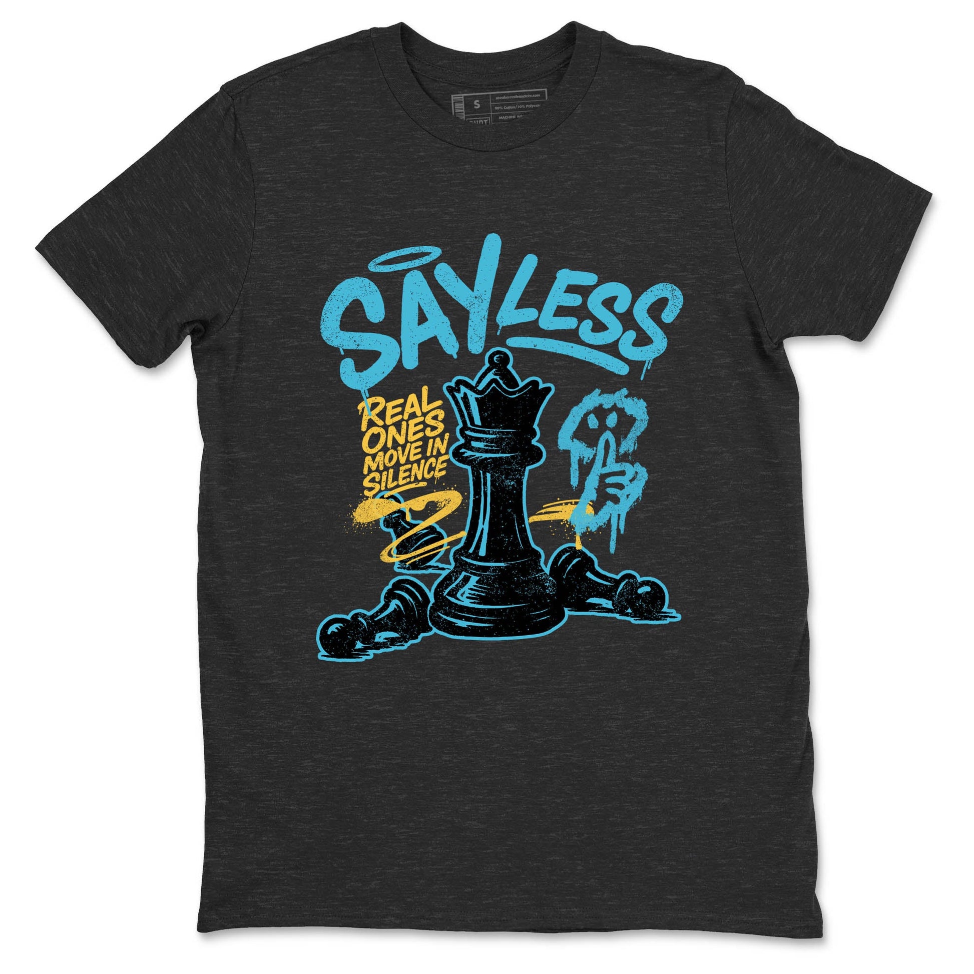 Sneaker Threads – Sneaker Tees To Match Air Jordan 11 Retro Gamma – Say Less Graphic Tee Charcoal Heather 2. Perfect for Jordan releases 2025 colorways.
