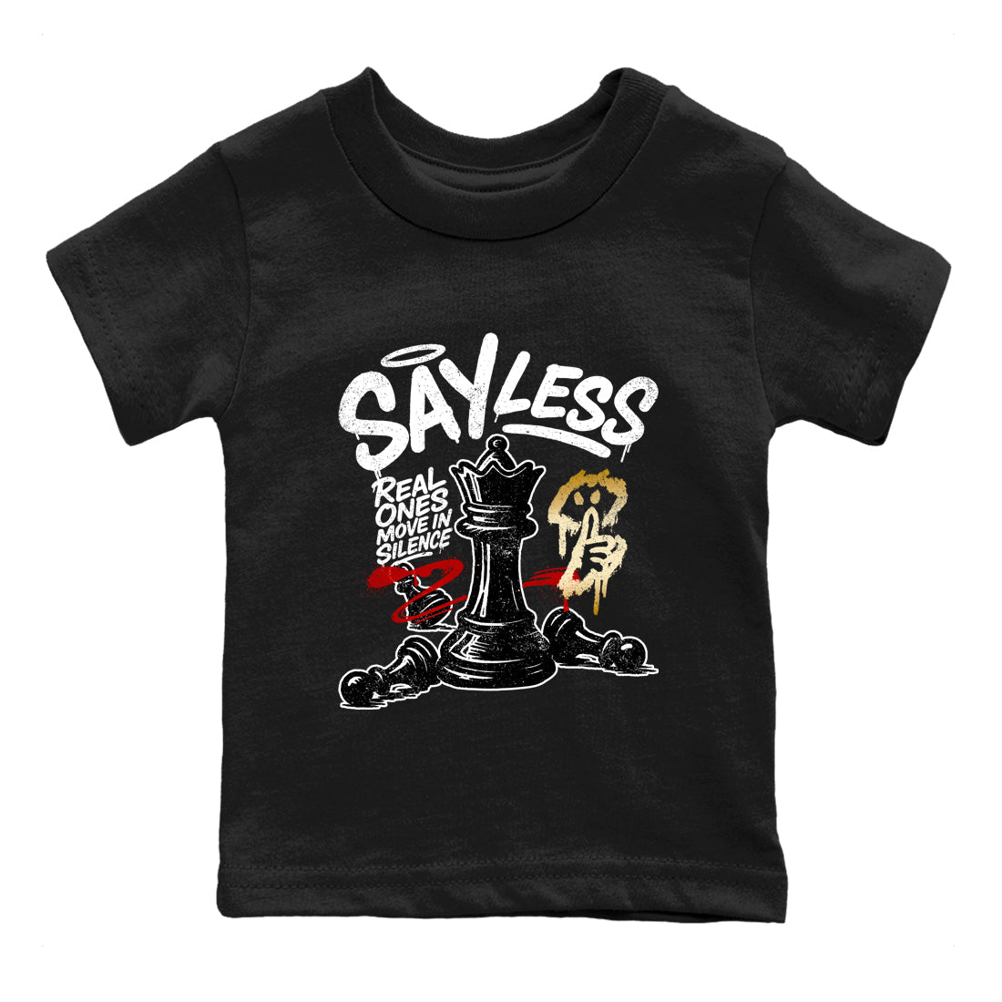 Sneaker match tees – Sneaker Tees To Match Air Jordan 12 Taxi Shoes – Say Less Kids T-Shirt Black 2