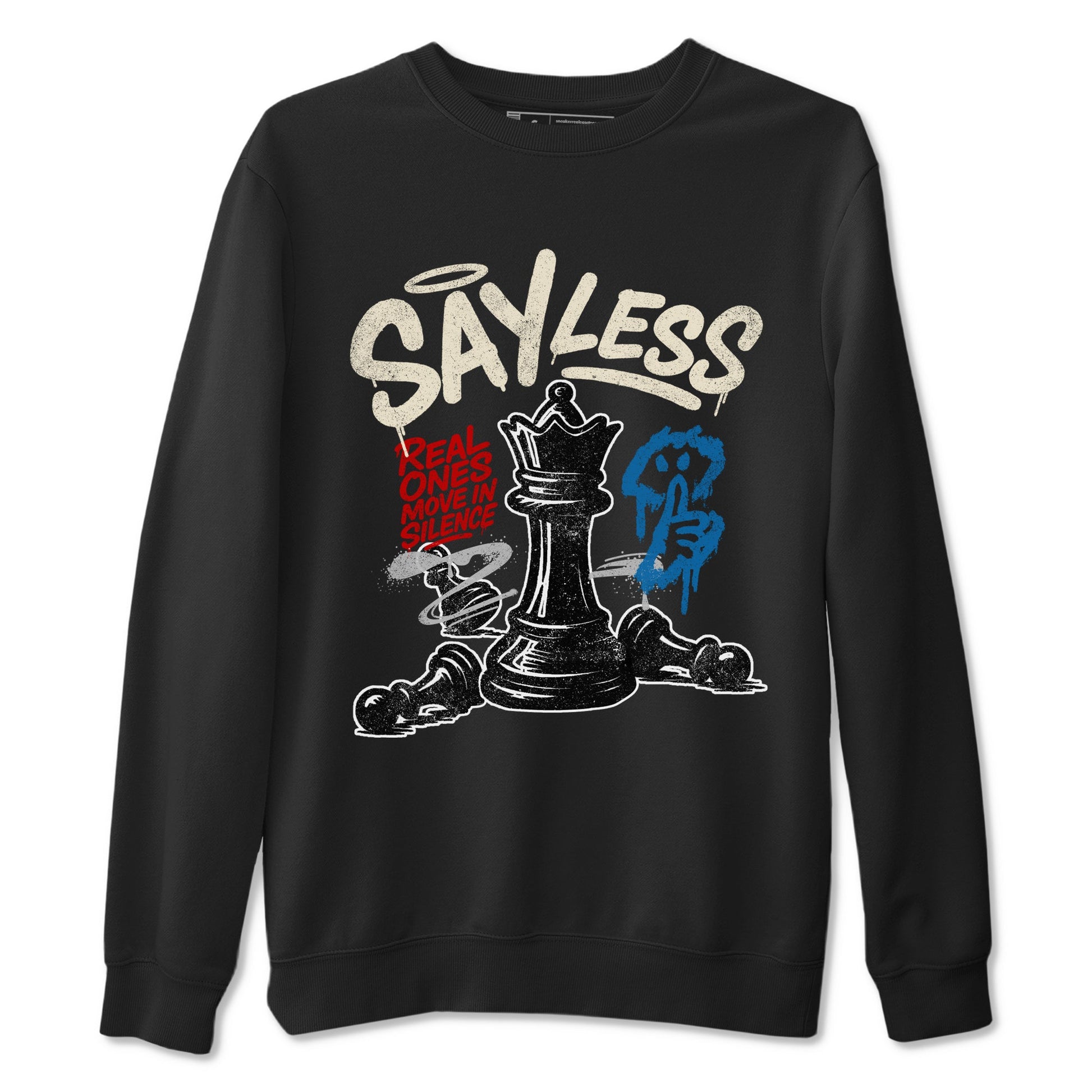 Say Less sneaker match t-shirt styled to complete your fit with the Air Jordan 3 Rare Air sneakers, shown in Black 2.