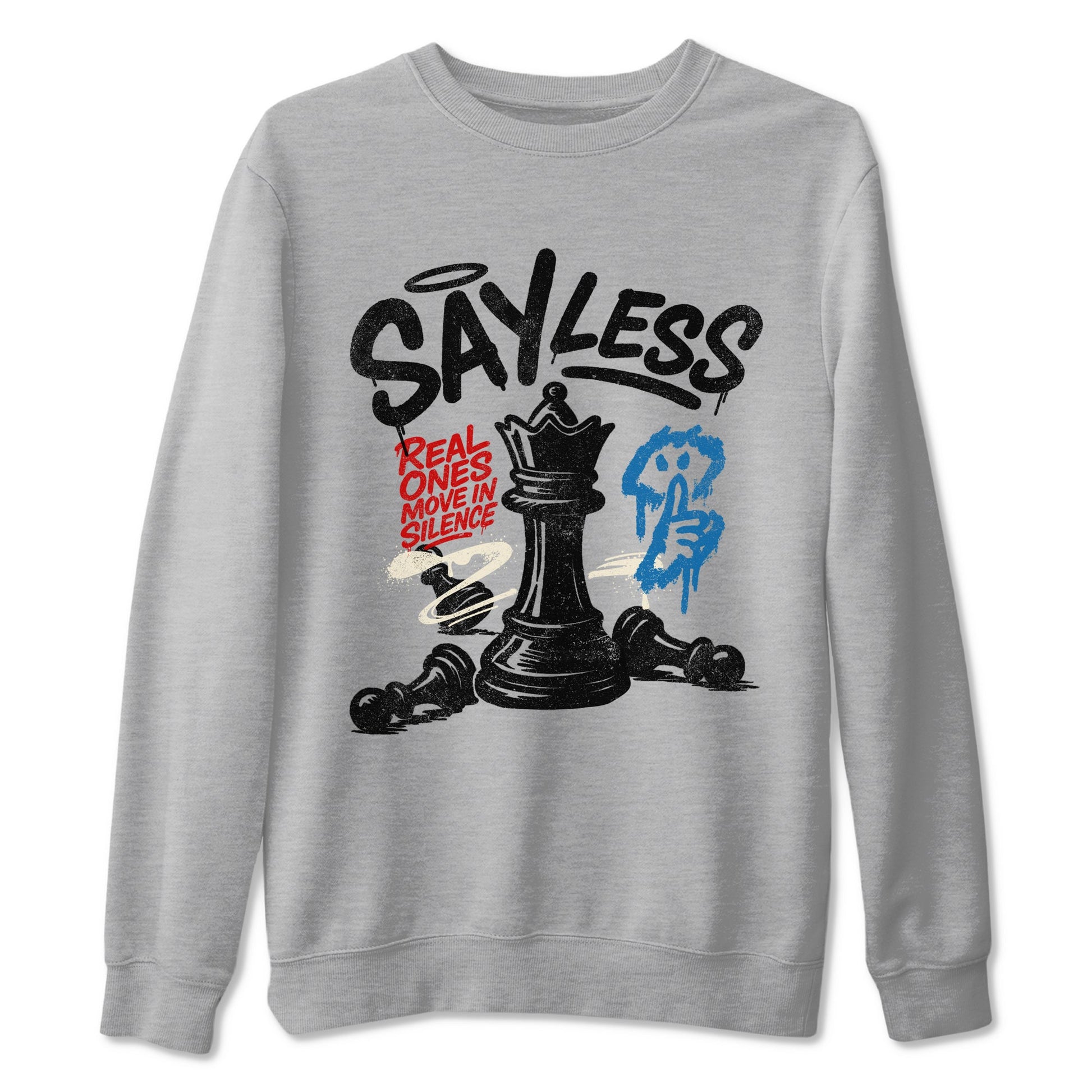 Say Less sneaker match t-shirt styled to complete your fit with the Air Jordan 3 Rare Air sneakers, shown in Heather Grey 2.