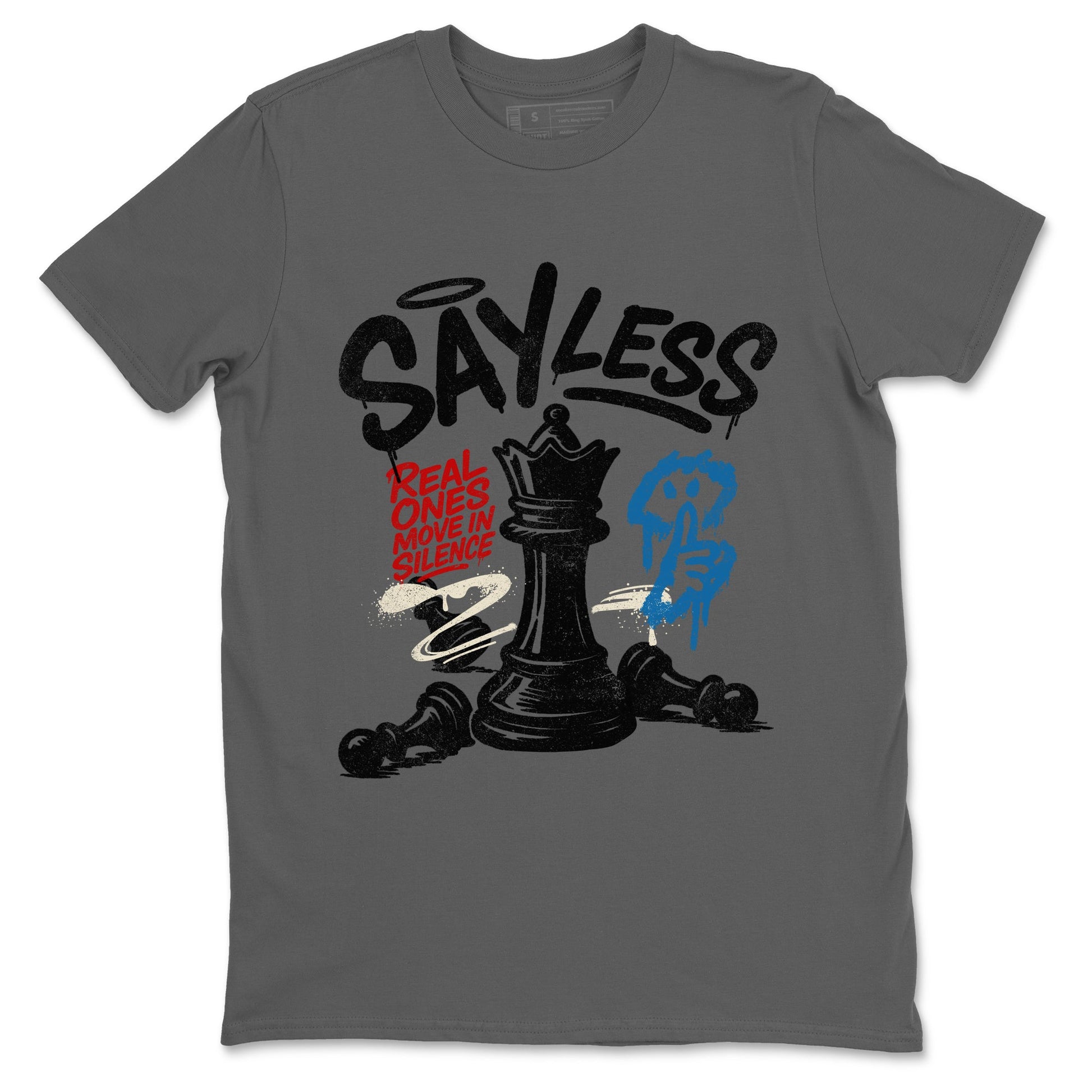 Say Less sneaker match t-shirt styled to complete your fit with the Air Jordan 3 Rare Air sneakers, shown in Cool Grey 2.