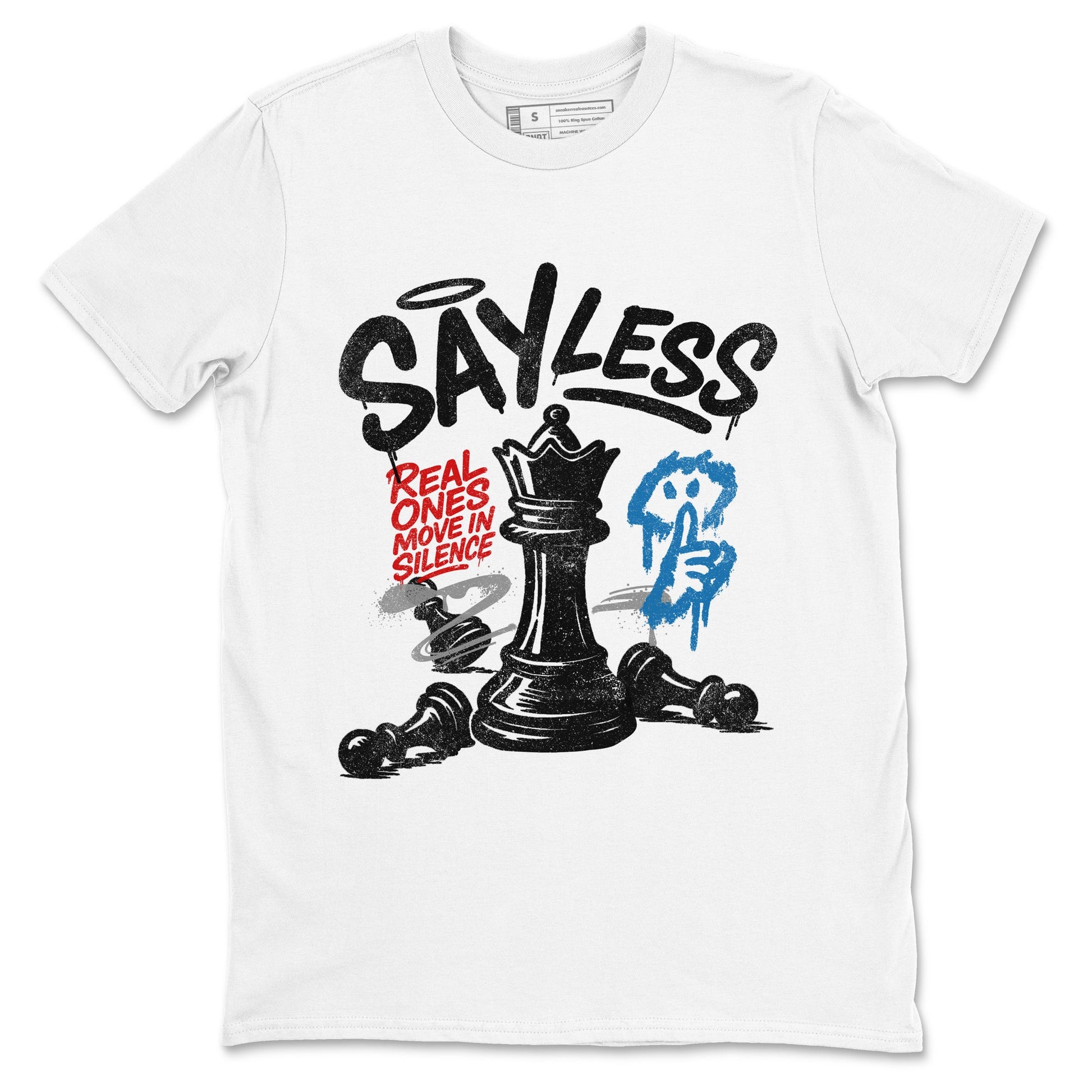 Say Less sneaker match t-shirt styled to complete your fit with the Air Jordan 3 Rare Air sneakers, shown in White 2.