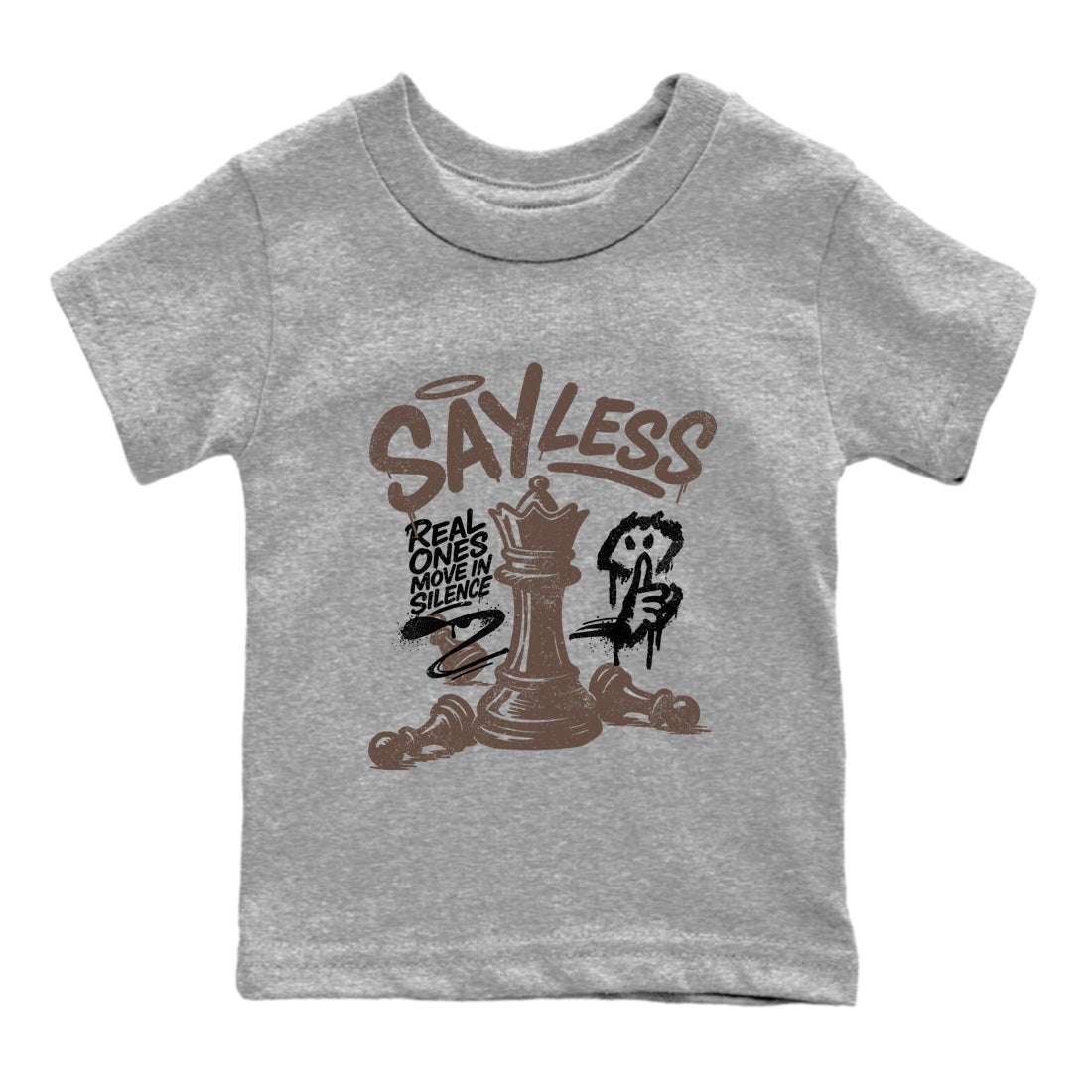 Sneaker match tees – Sneaker Tees To Match Air Jordan 4 Cave Stone Shoes – Say Less Kids T-Shirt Heather Grey 2