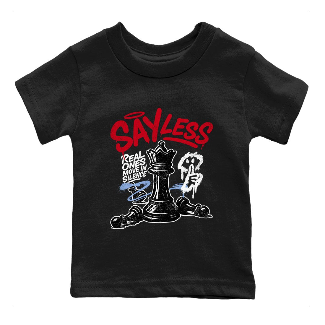 Sneaker match tees – Sneaker Tees To Match Air Jordan 5 Fire Red Shoes – Say Less Kids T-Shirt Black 2
