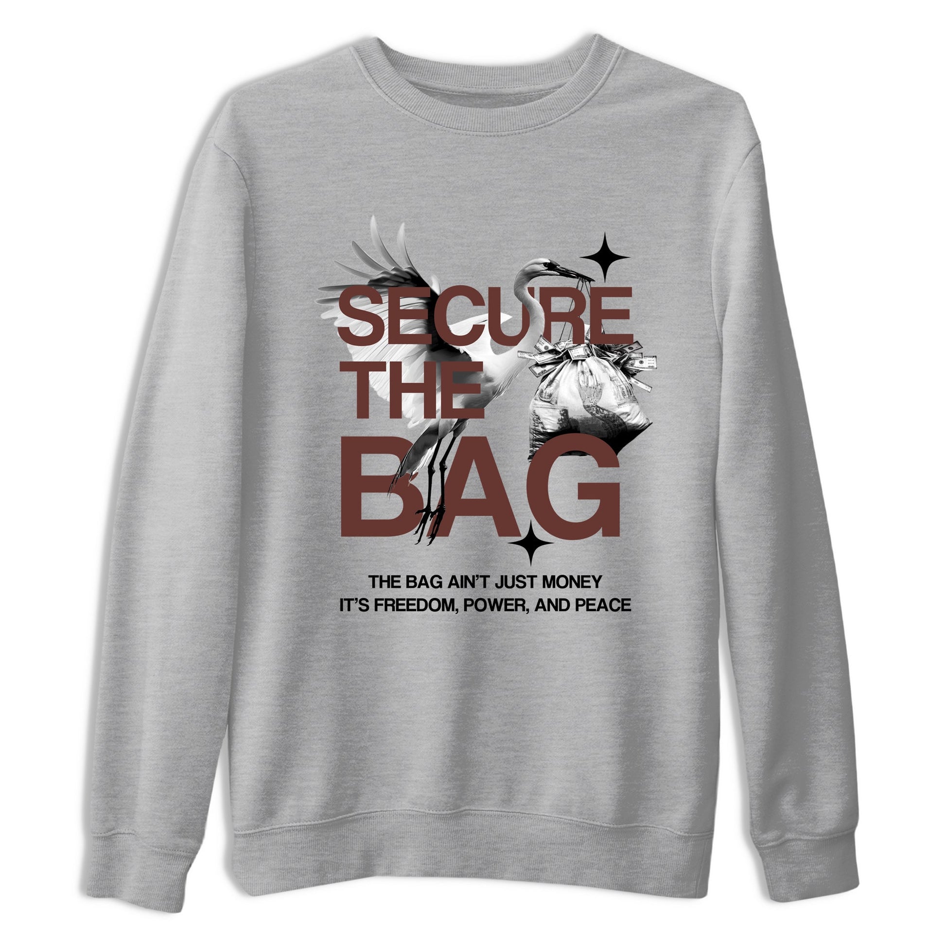 Sneaker match tees – Sneaker Tees To Match Dunk Low Football Shoes – Secure The Bag Tee Heather Grey 2