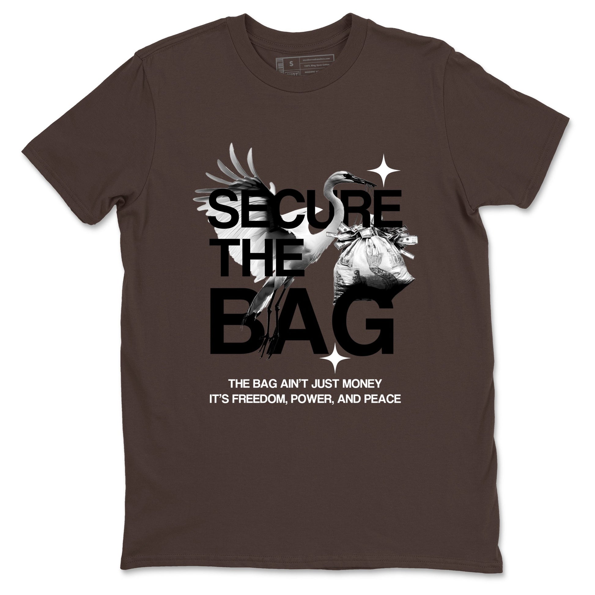Sneaker match tees – Sneaker Tees To Match Dunk Low Football Shoes – Secure The Bag Tee Dark Chocolate 2