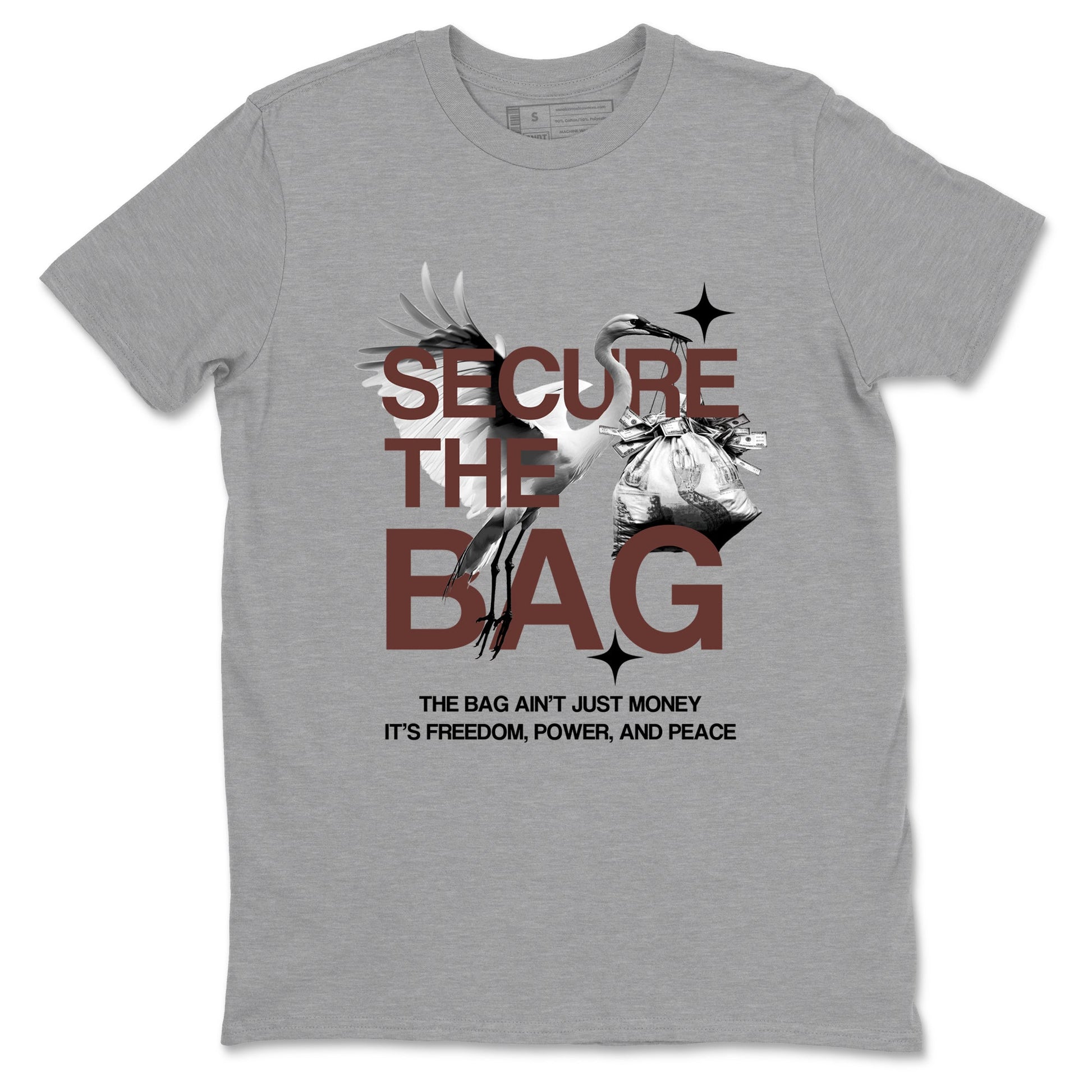 Sneaker match tees – Sneaker Tees To Match Dunk Low Football Shoes – Secure The Bag Tee Heather Grey 2