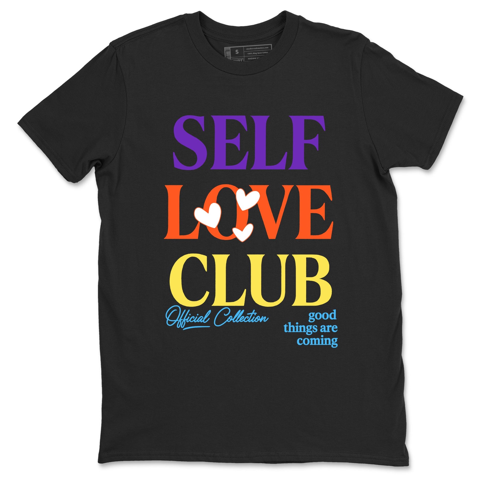 Sneaker Threads – Sneaker Tees To Match New Balance 9060 Prism Purple – Self Love Club Graphic Tee Black 2. Perfect for Jordan releases 2025 colorways.