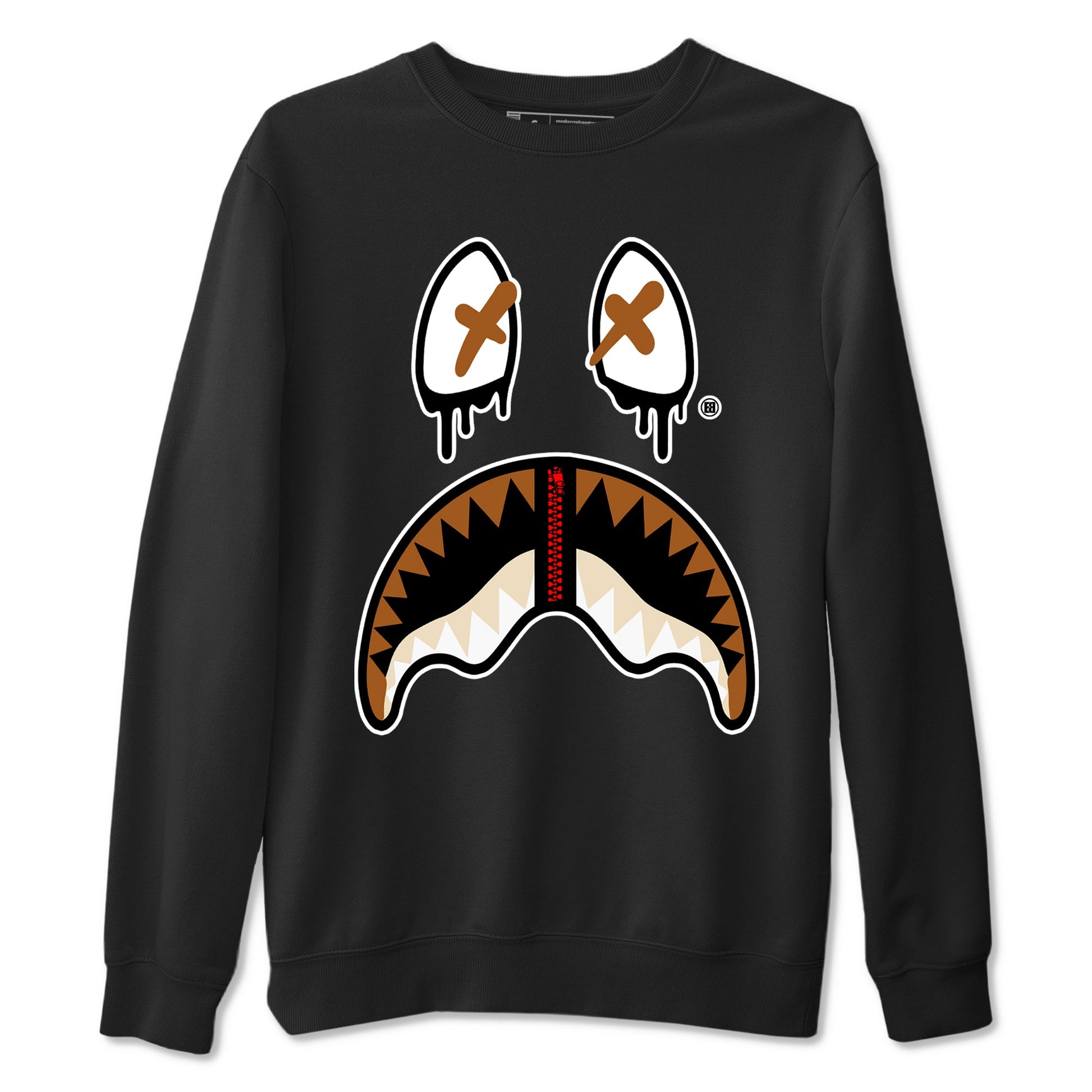 5s Archaeo Brown shirts to match jordans Shark Face sneaker match tees Air Jordan 5 Archaeo Brown SNRT Sneaker Release Tees unisex cotton Black 2 crew neck shirts