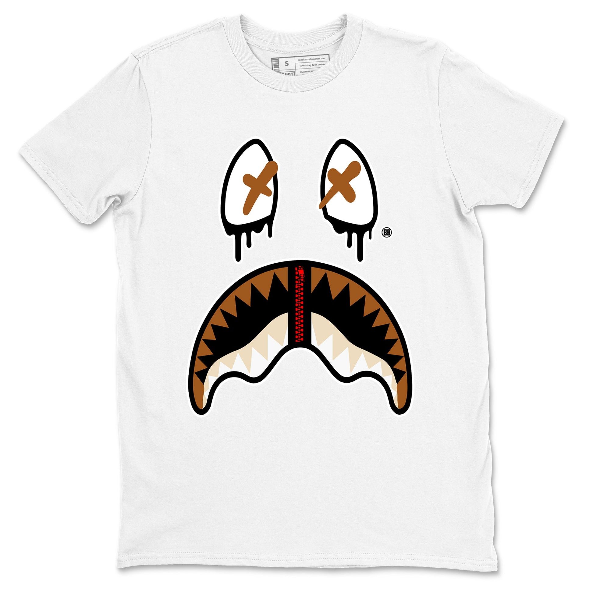 5s Archaeo Brown shirts to match jordans Shark Face sneaker match tees Air Jordan 5 Archaeo Brown SNRT Sneaker Release Tees unisex cotton White 2 crew neck shirts