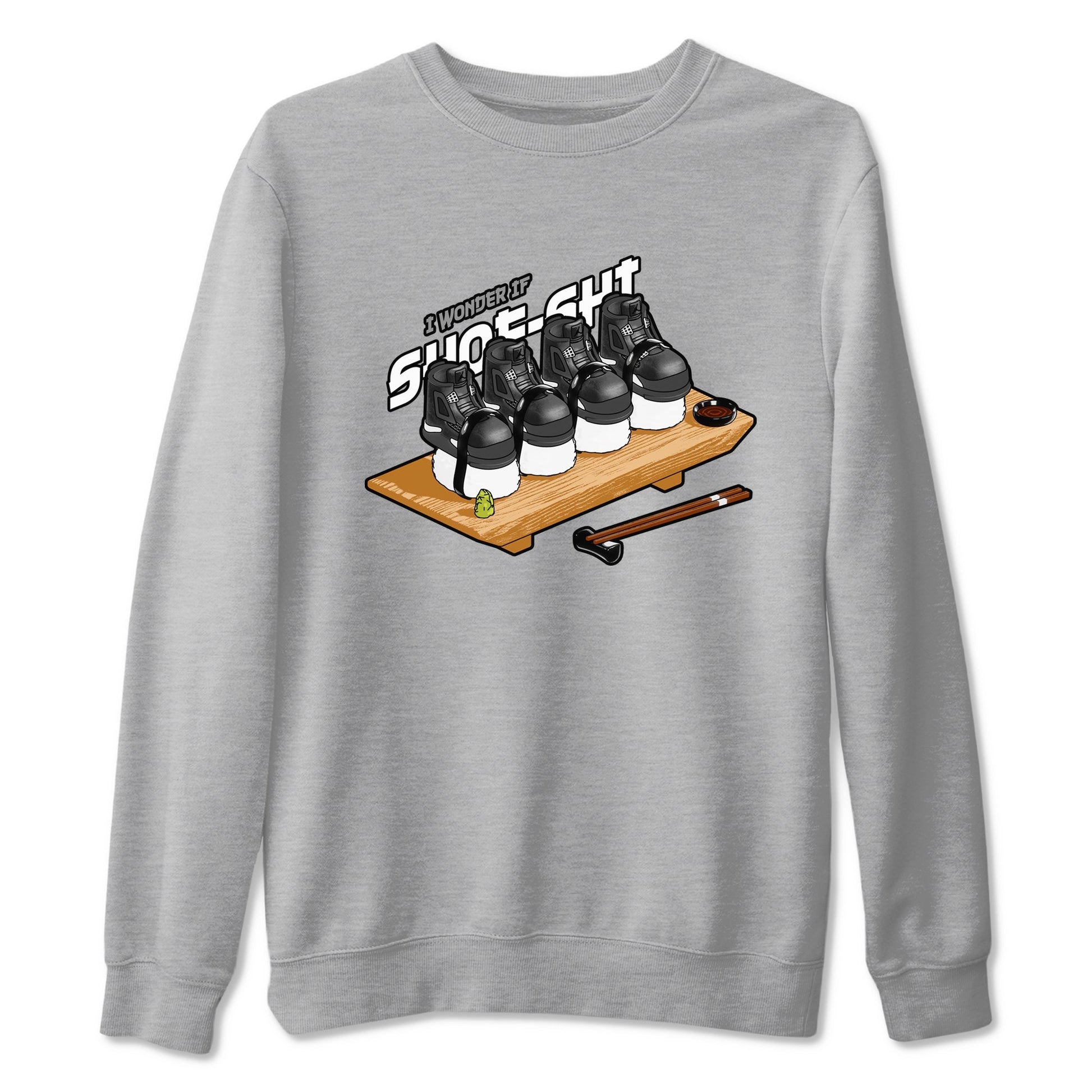 4s White Thunder shirts to match jordans Shoe-Shi sneaker match tees Air Jordan 4 White Thunder SNRT Sneaker Release Tees unisex cotton Heather Grey 2 crew neck shirts