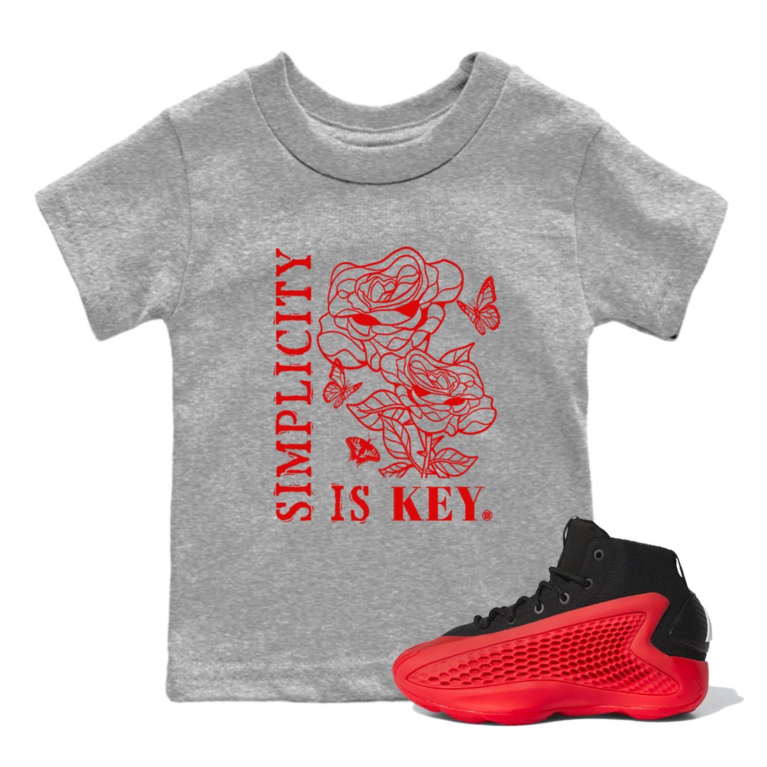 AE 1 Bred Shirts To Match Jordans Simplicity Is Key sneaker match tees AE 1 Bred Tee SNRT Sneaker Release Tees Youth Baby Heather Grey 1 crew neck shirts