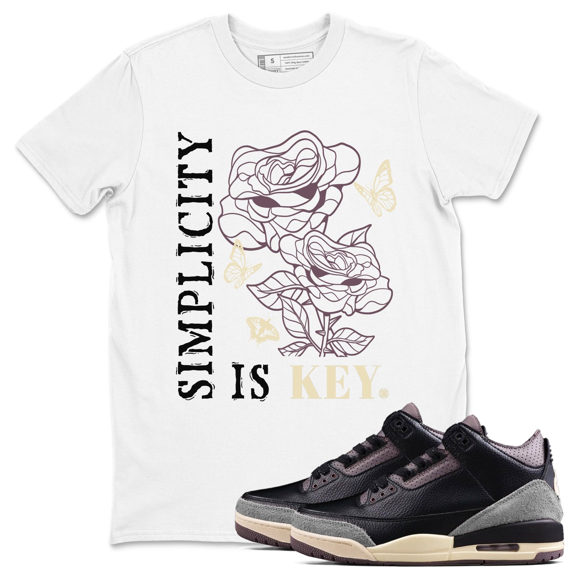 3s A Ma Maniere x Black Shirts To Match Jordans Simplicity Is Key sneaker match tees Air Jordan 3 A Ma Maniere x Black And Flat Pewter T-Shirt SNRT Sneake Sneaker Release Tees unisex cotton White 1 crew neck shirts