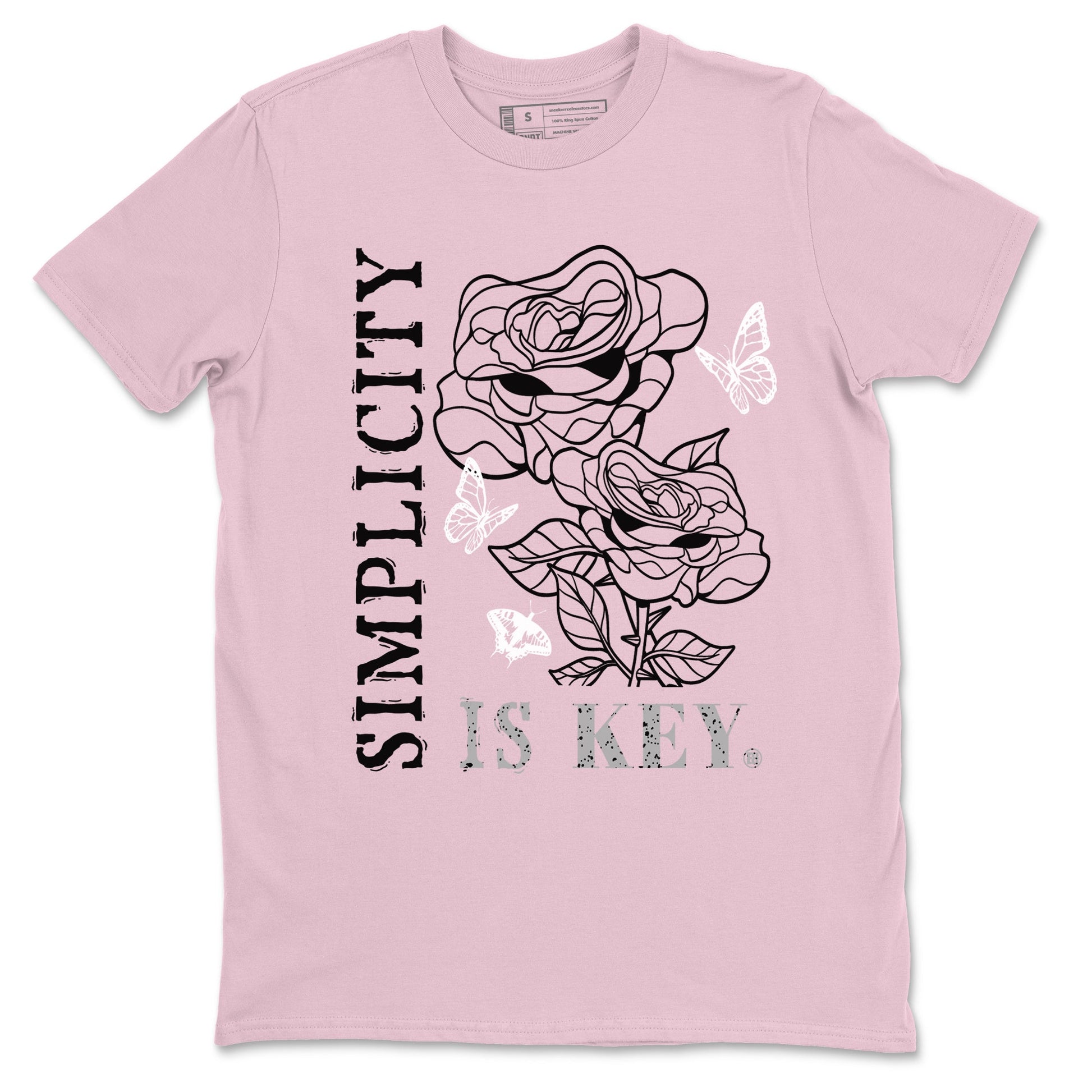 4s Orchid shirts to match jordans Simplicity Is Key sneaker match tees Air Jordan 4 Orchid match shoes to clothes SNRT Sneaker Tees unisex cotton Pink 2 shirts
