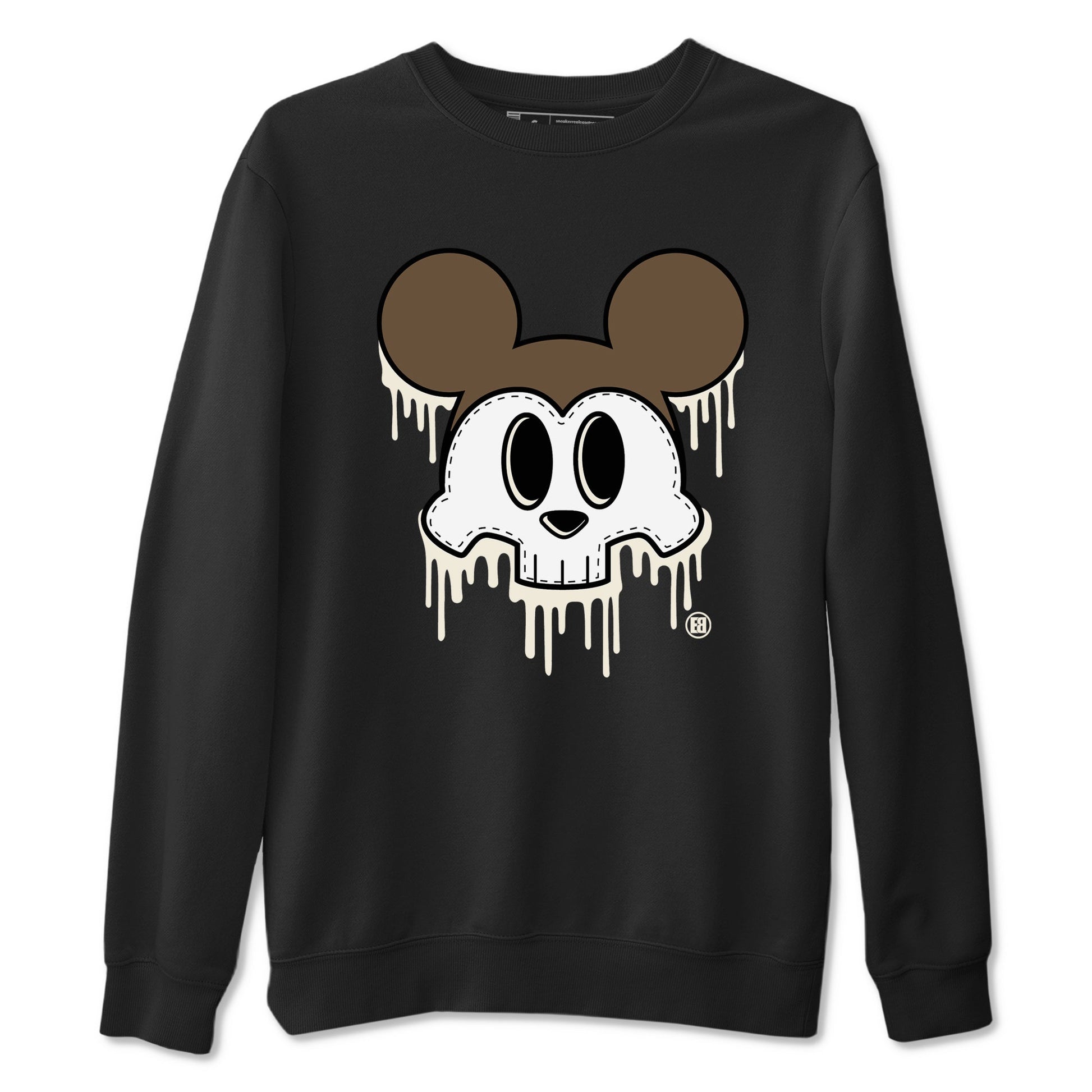 AJ1 Mocha shirts to match jordans Skull Mouse sneaker match tees Air Jordan 1 Mocha SNRT Sneaker Tees streetwear brand Black 2 unisex cotton tee