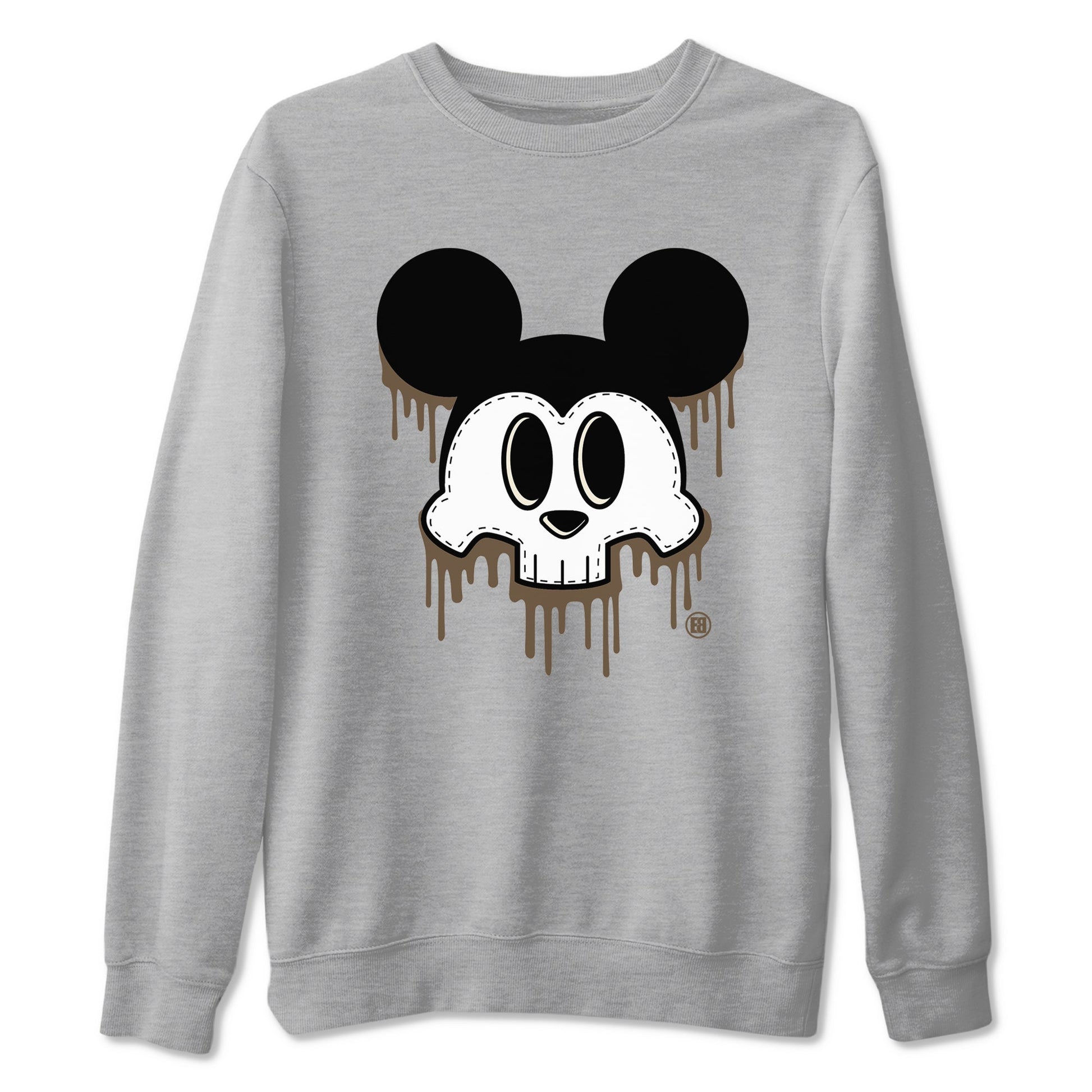 AJ1 Mocha shirts to match jordans Skull Mouse sneaker match tees Air Jordan 1 Mocha SNRT Sneaker Tees streetwear brand Heather Grey 2 unisex cotton tee