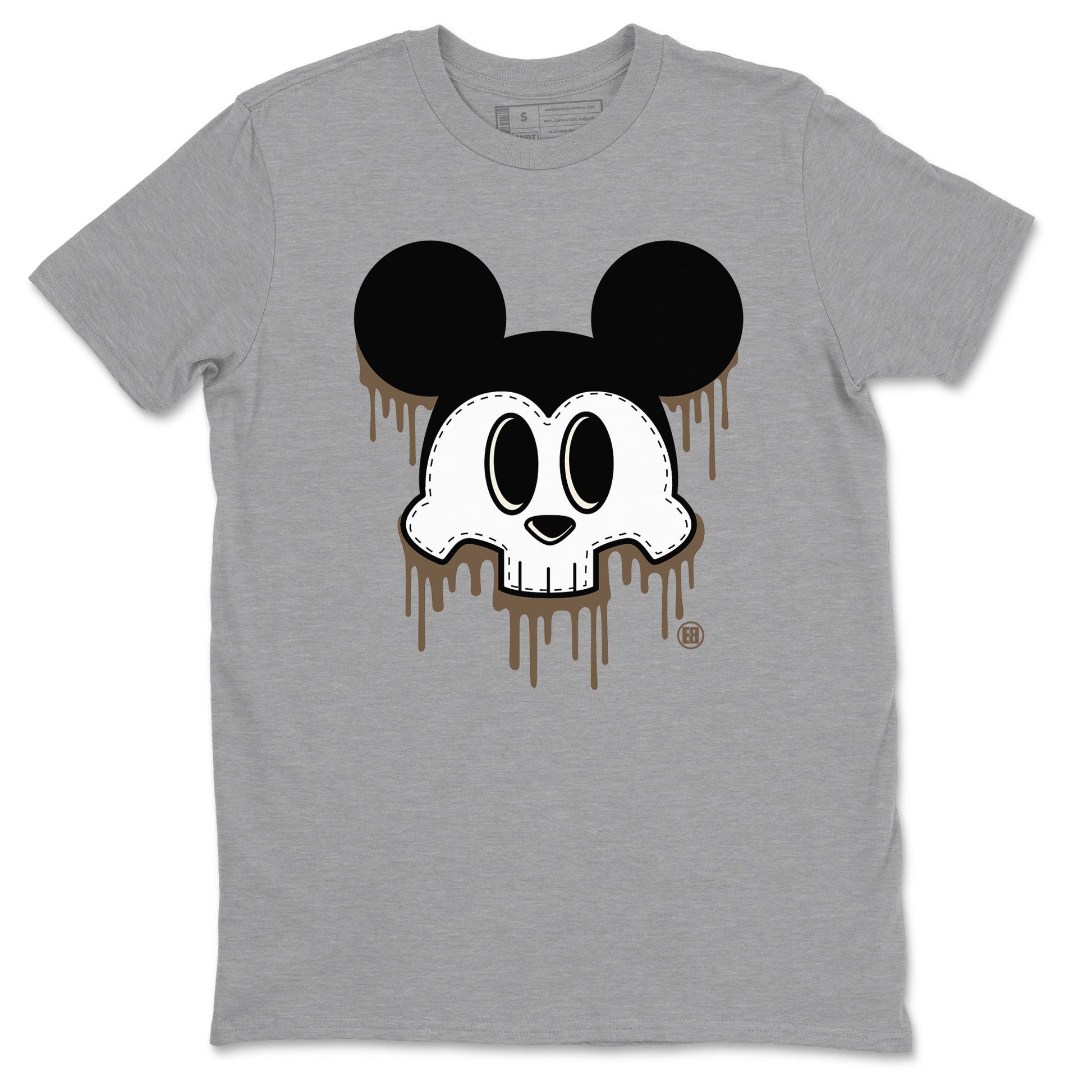 AJ1 Mocha shirts to match jordans Skull Mouse sneaker match tees Air Jordan 1 Mocha SNRT Sneaker Tees streetwear brand Heather Grey 2 unisex cotton tee