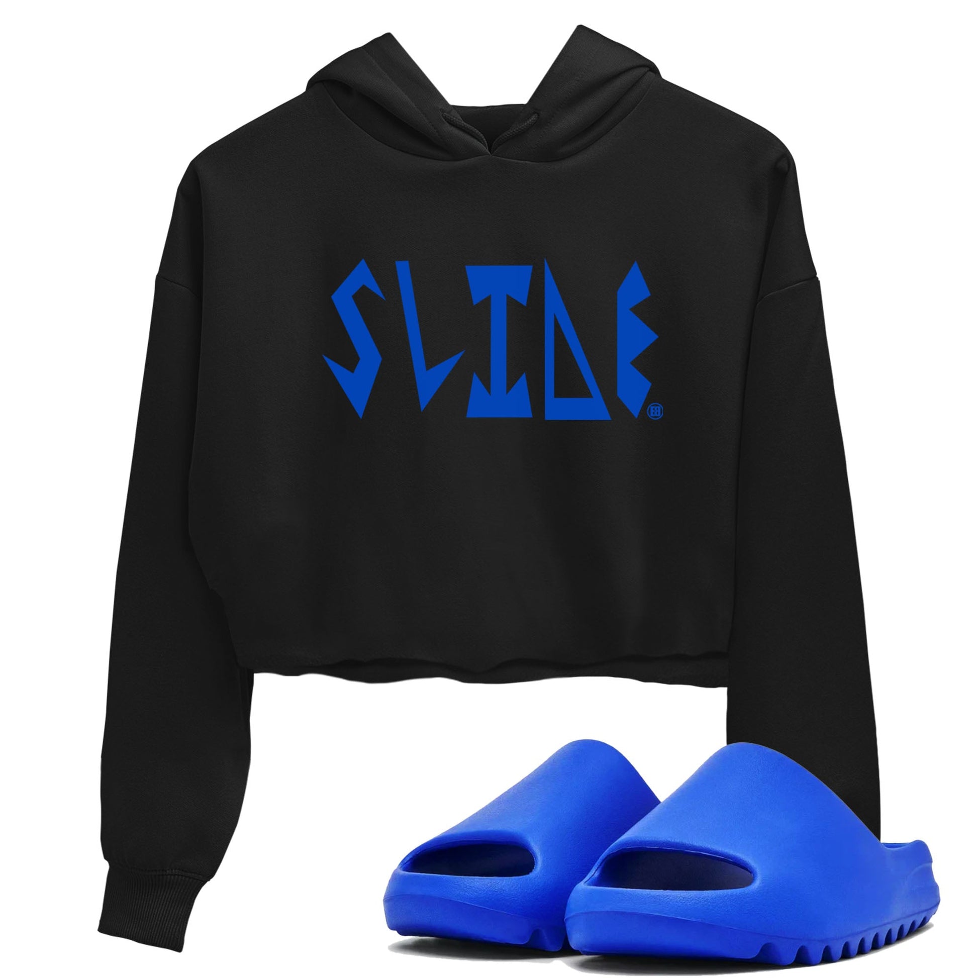 Yeezy Slide Azure shirts to match jordans Slide Letters sneaker match tees Yeezy Slide Azure SNRT Sneaker Tees streetwear brand Black 1 crop tee