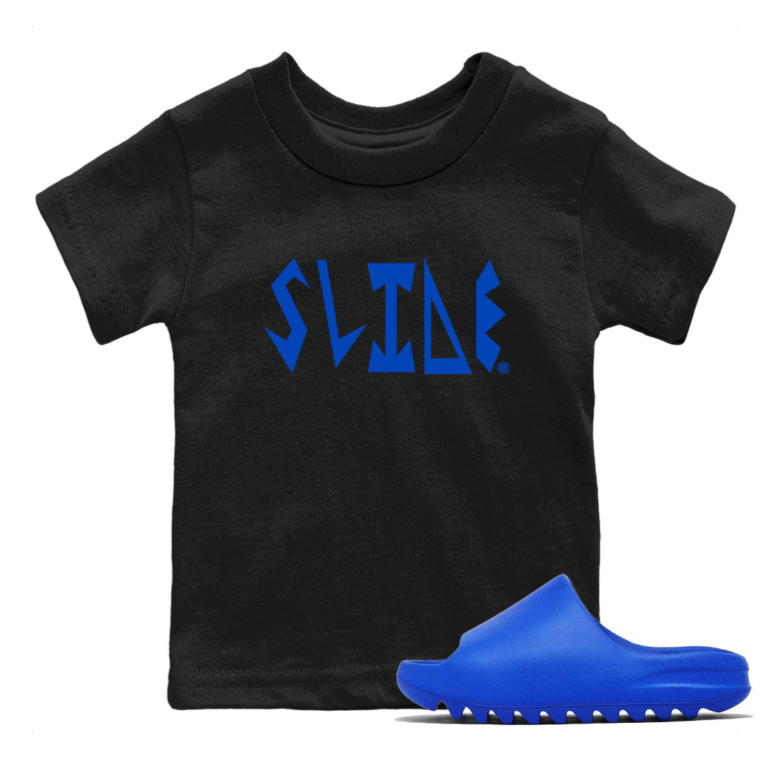 Yeezy Slide Azure shirts to match jordans Slide Letters sneaker match tees Yeezy Slide Azure SNRT Sneaker Tees streetwear brand Baby and Youth Black 1 cotton tee