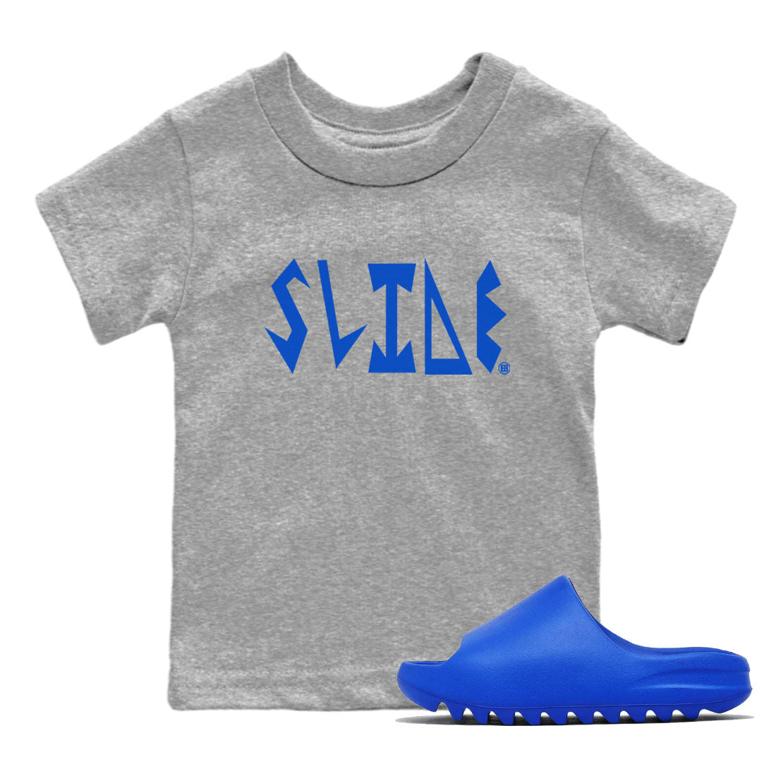 Yeezy Slide Azure shirts to match jordans Slide Letters sneaker match tees Yeezy Slide Azure SNRT Sneaker Tees streetwear brand Baby and Youth Heather Grey 1 cotton tee