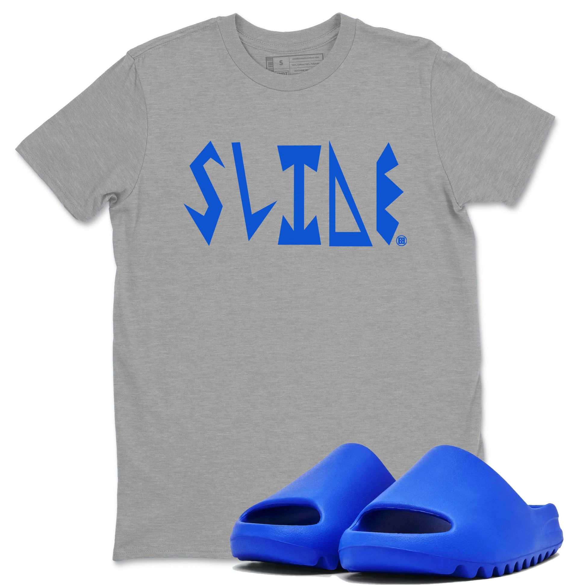 Yeezy Slide Azure shirts to match jordans Slide Letters sneaker match tees Yeezy Slide Azure SNRT Sneaker Tees streetwear brand Heather Grey 1 unisex cotton tee