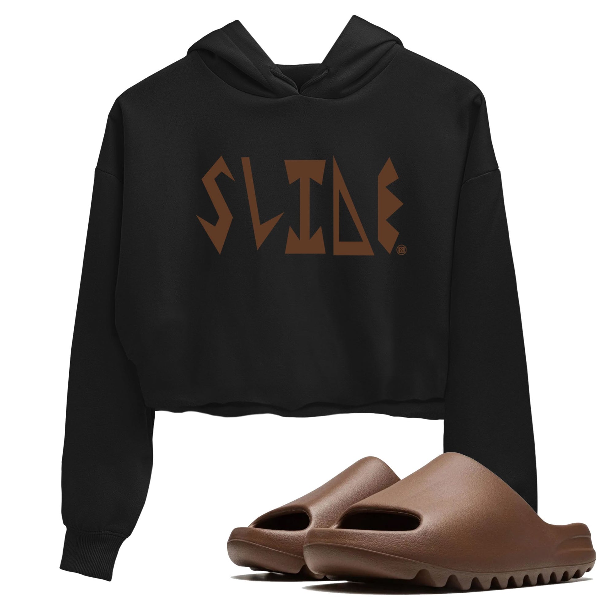 Yeezy Slide Flax shirts to match jordans Slide Letters sneaker match tees Yeezy Slide Flax SNRT Sneaker Tees streetwear brand Black 1 crop tee
