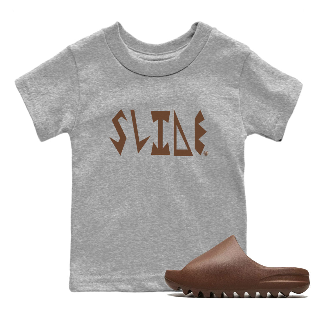 Yeezy Slide Flax shirts to match jordans Slide Letters sneaker match tees Yeezy Slide Flax SNRT Sneaker Tees streetwear brand Baby and Youth Heather Grey 1 cotton tee