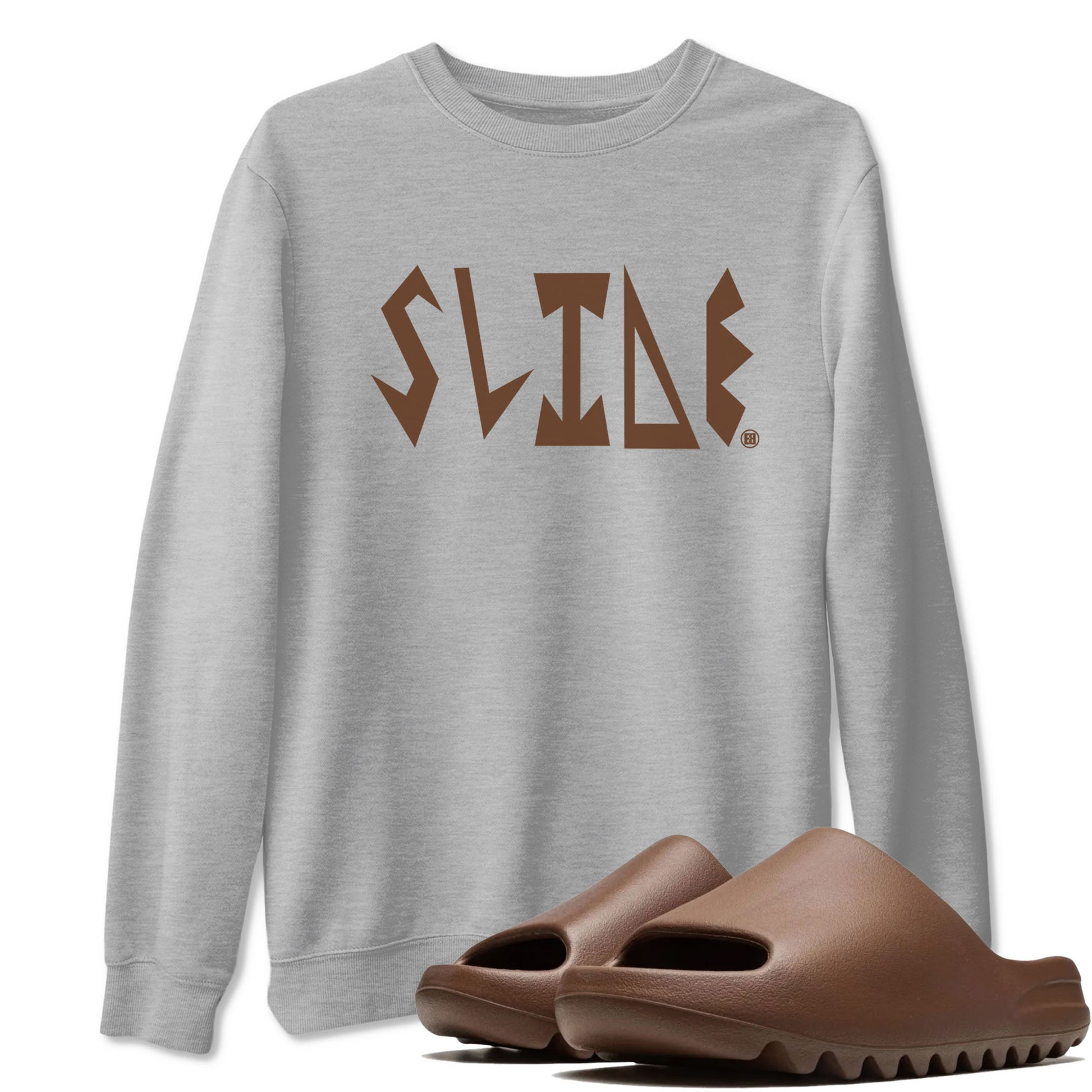 Yeezy Slide Flax shirts to match jordans Slide Letters sneaker match tees Yeezy Slide Flax SNRT Sneaker Tees streetwear brand Heather Grey 1 unisex cotton tee