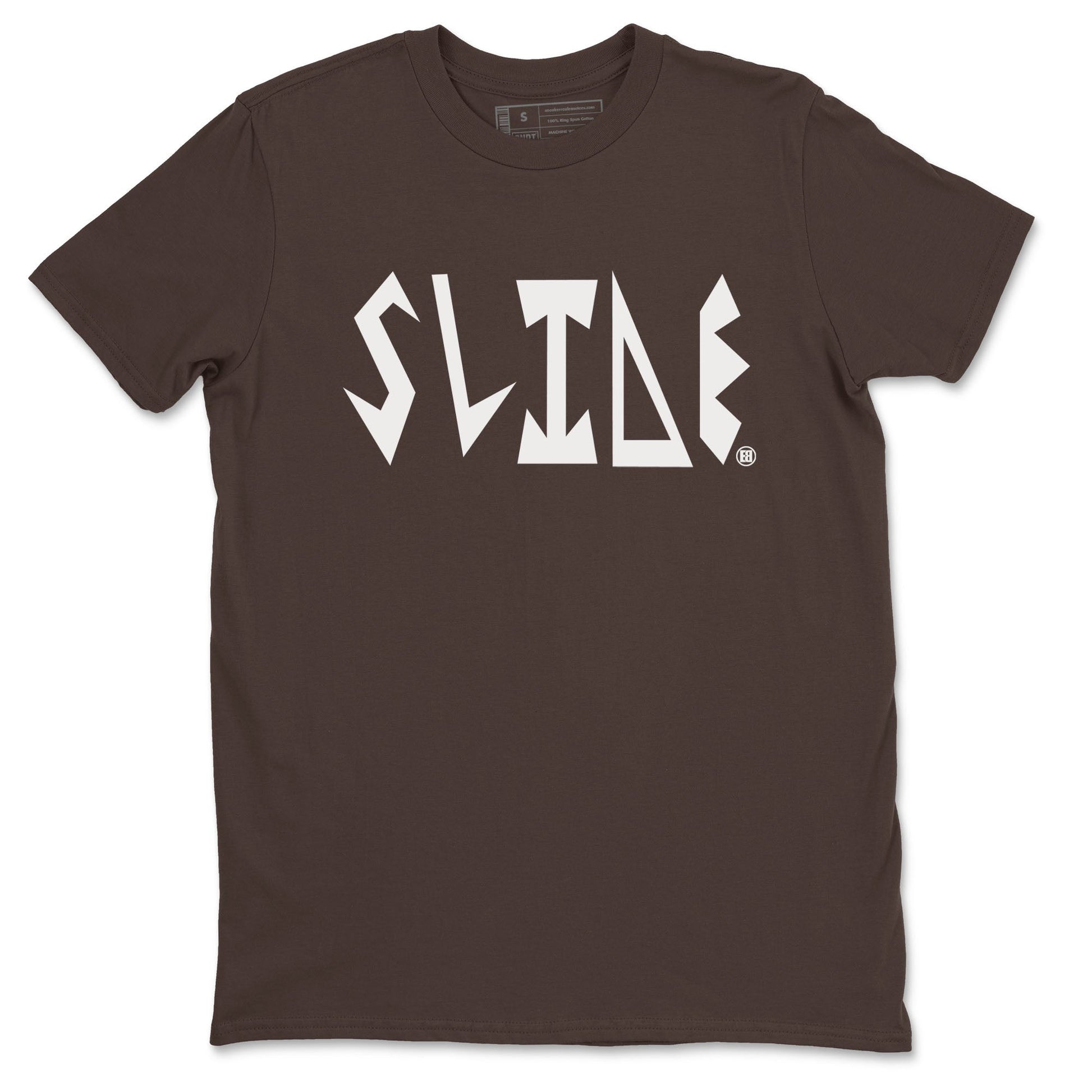 Yeezy Slide Flax shirts to match jordans Slide Letters sneaker match tees Yeezy Slide Flax SNRT Sneaker Tees streetwear brand Dark Chocolate 2 unisex cotton tee