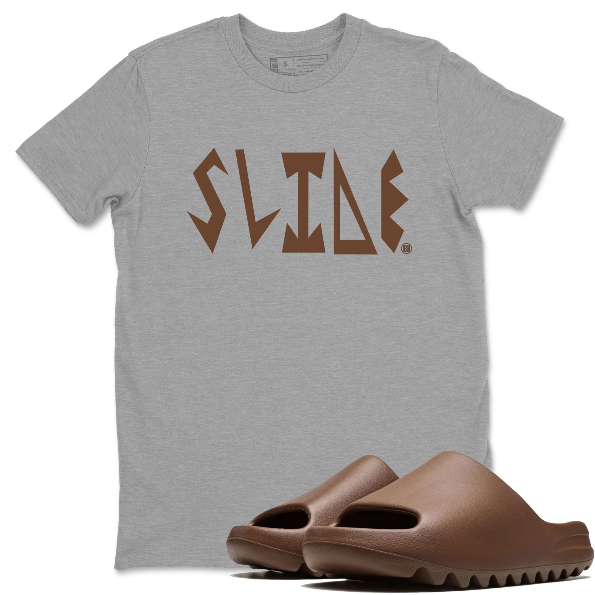 Yeezy Slide Flax shirts to match jordans Slide Letters sneaker match tees Yeezy Slide Flax SNRT Sneaker Tees streetwear brand Heather Grey 1 unisex cotton tee