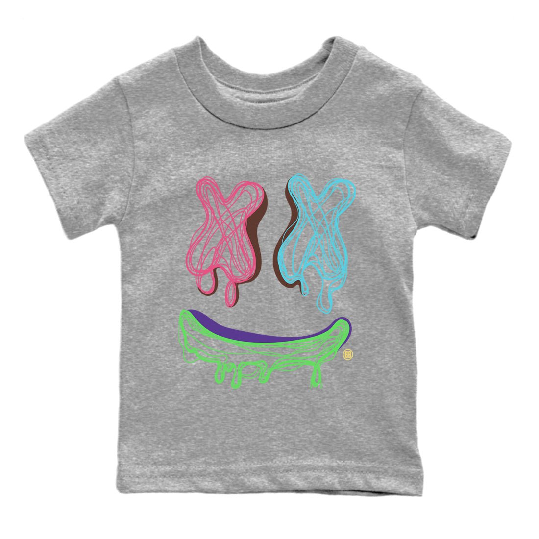 Air Force 1 Undefeated Fauna Brown shirt to match jordans Smile Doodle sneaker tees Air Force 1 Undefeated Fauna Brown SNRT sneaker release tees baby toddler Heather Grey 2 cotton Shirt