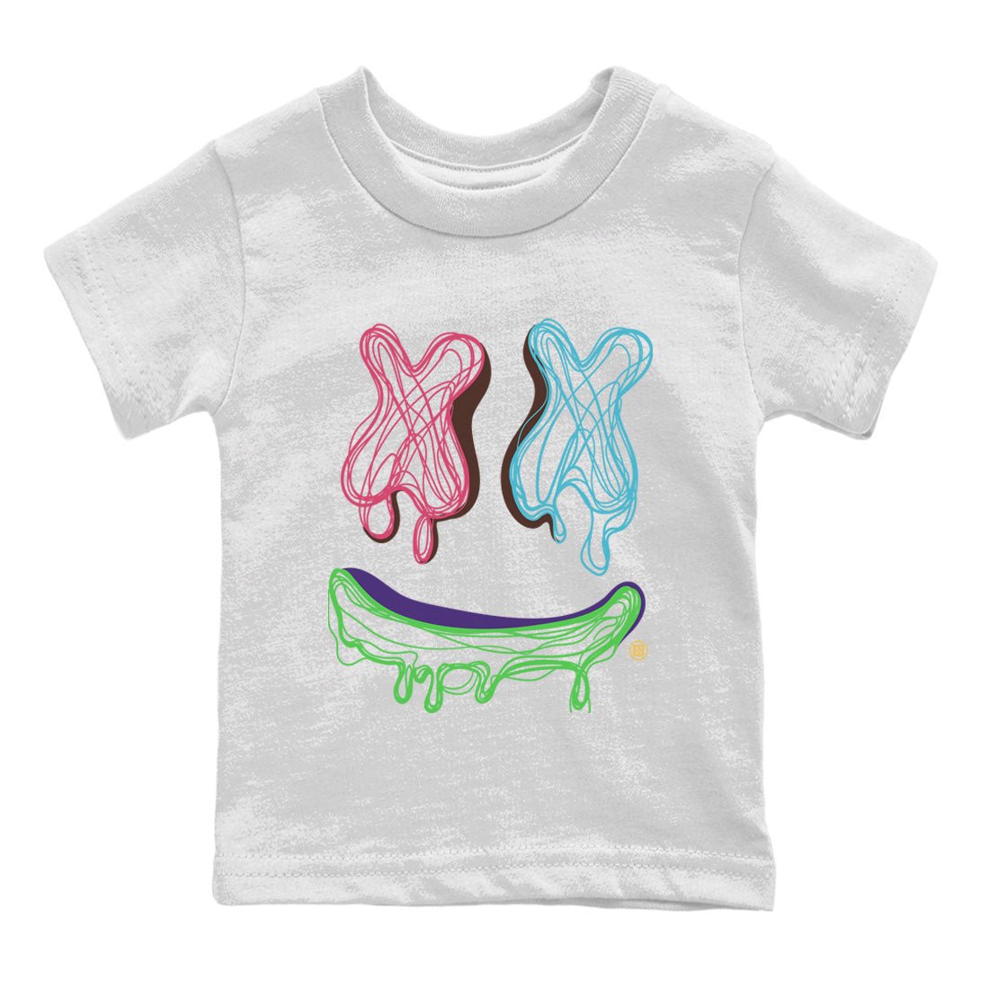 Air Force 1 Undefeated Fauna Brown shirt to match jordans Smile Doodle sneaker tees Air Force 1 Undefeated Fauna Brown SNRT sneaker release tees baby toddler White 2 cotton Shirt