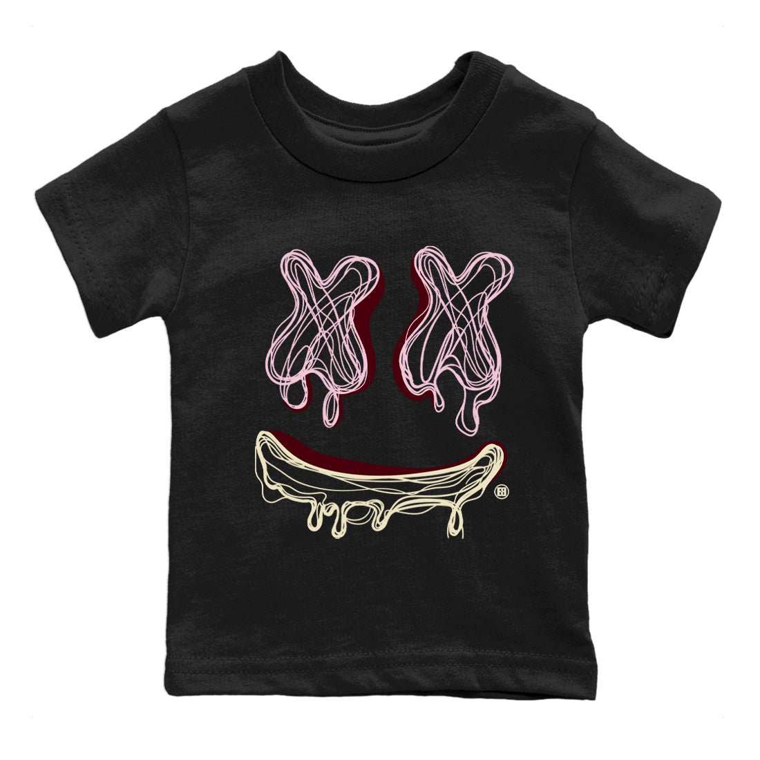 Dunk Valentines Day shirt to match jordans Smile Doodle sneaker tees Dunk Valentines Day SNRT sneaker release tees baby toddler Black 2 cotton Shirt