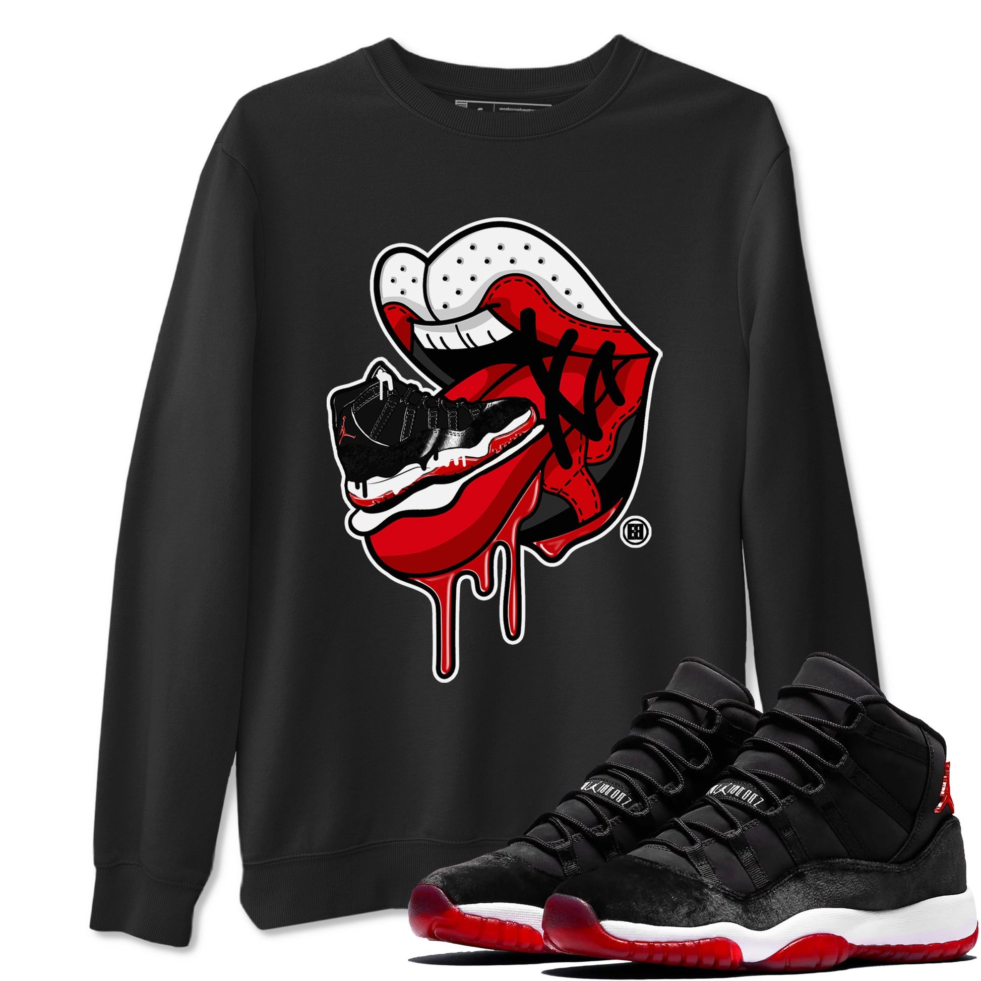 11s Bred Velvet shirts to match jordans Sneaker Addiction 2 sneaker match tees Air Jordan 11 Retro Bred Velvet match shoes to clothes SNRT Sneaker Tees unisex cotton Black 1 shirts