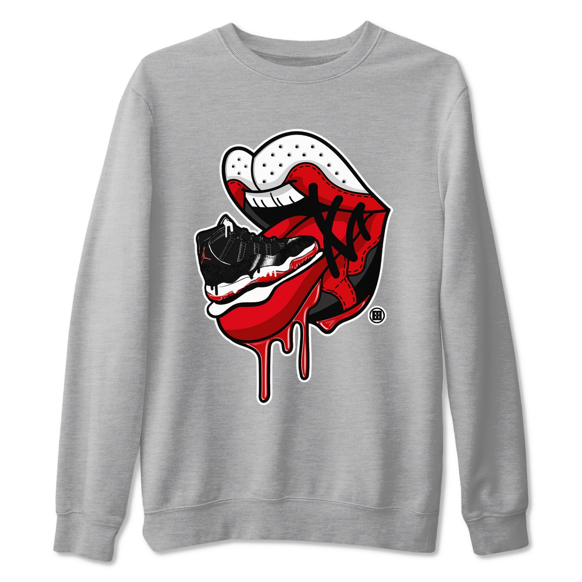 11s Bred Velvet shirts to match jordans Sneaker Addiction 2 sneaker match tees Air Jordan 11 Retro Bred Velvet match shoes to clothes SNRT Sneaker Tees unisex cotton Heather Grey 2 shirts