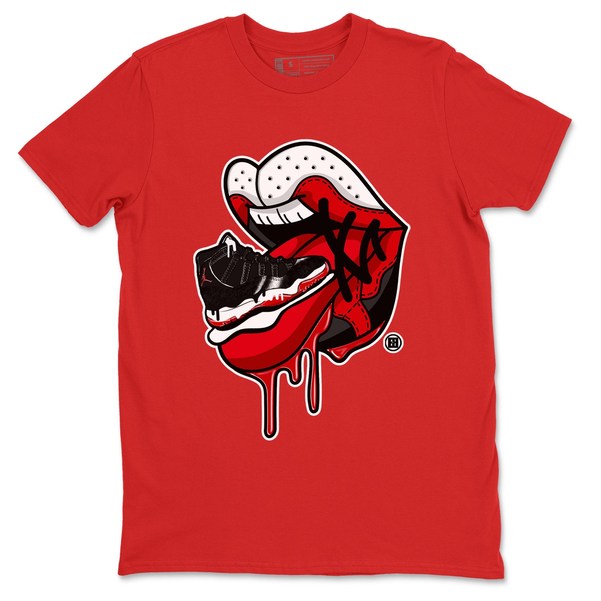 11s Bred Velvet shirts to match jordans Sneaker Addiction 2 sneaker match tees Air Jordan 11 Retro Bred Velvet match shoes to clothes SNRT Sneaker Tees unisex cotton Red 2 shirts